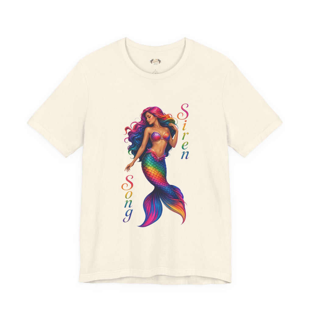 Rainbow Mermaid Siren Song Tee | Colorful Mermaid Illustration T-Shirt
