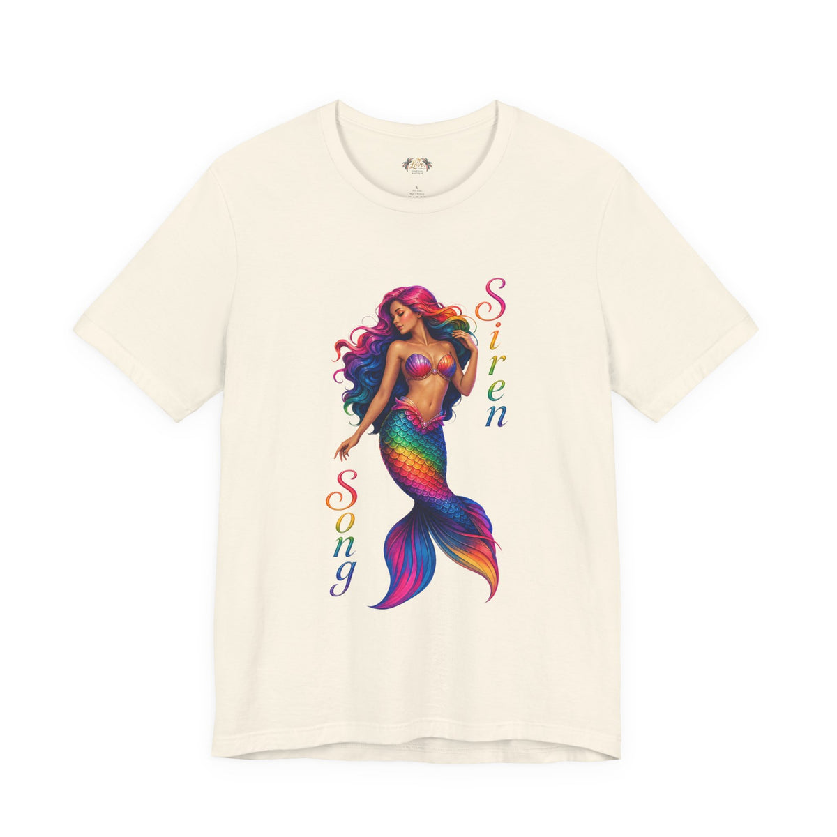Rainbow Mermaid Siren Song Tee | Colorful Mermaid Illustration T-Shirt