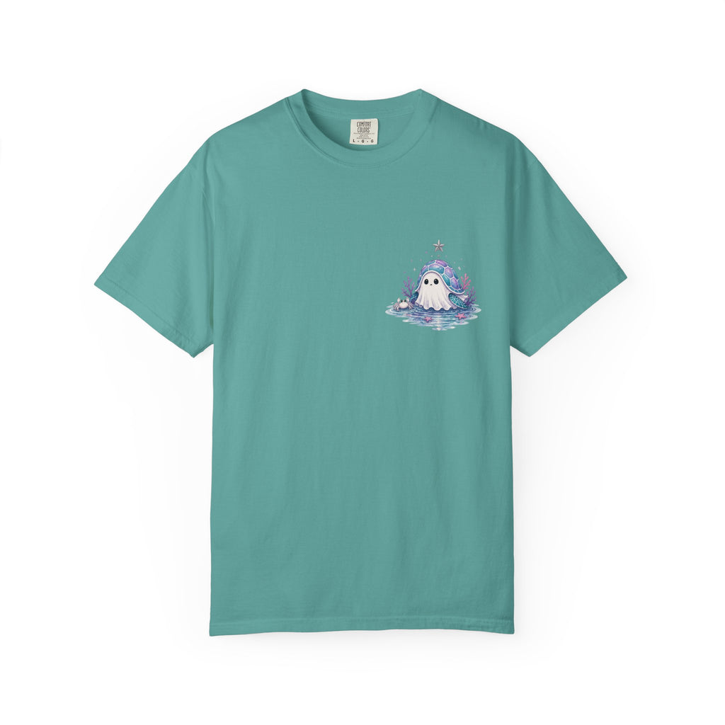Honu Hauntings Halloween Shirt -Cute Ghost Turtle- Love Hawaii Spooky Season Tee -Tropical Halloween Graphic Tee
