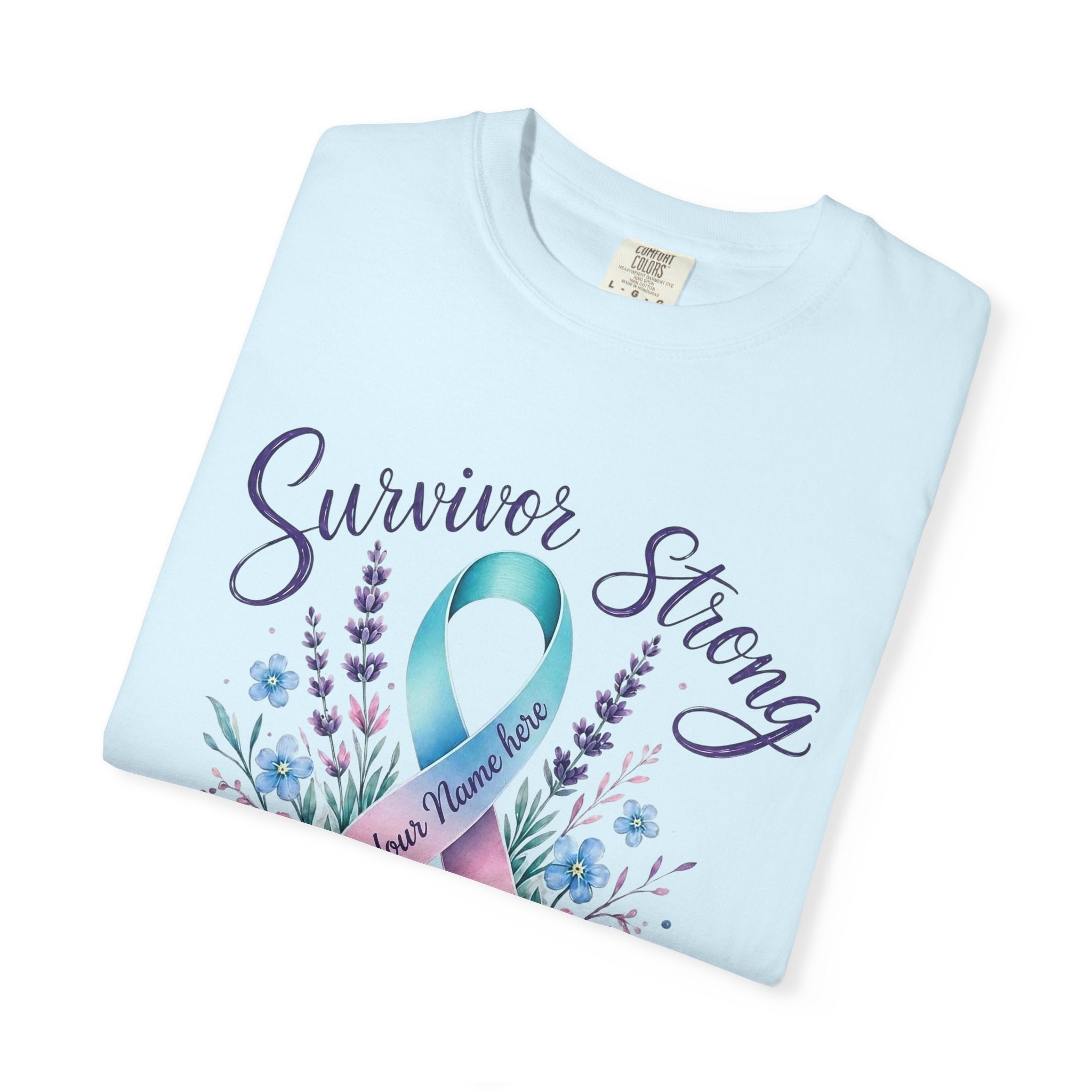 Survivor Strong Ribbon T-Shirt — Thyroid & Awareness Support Tee