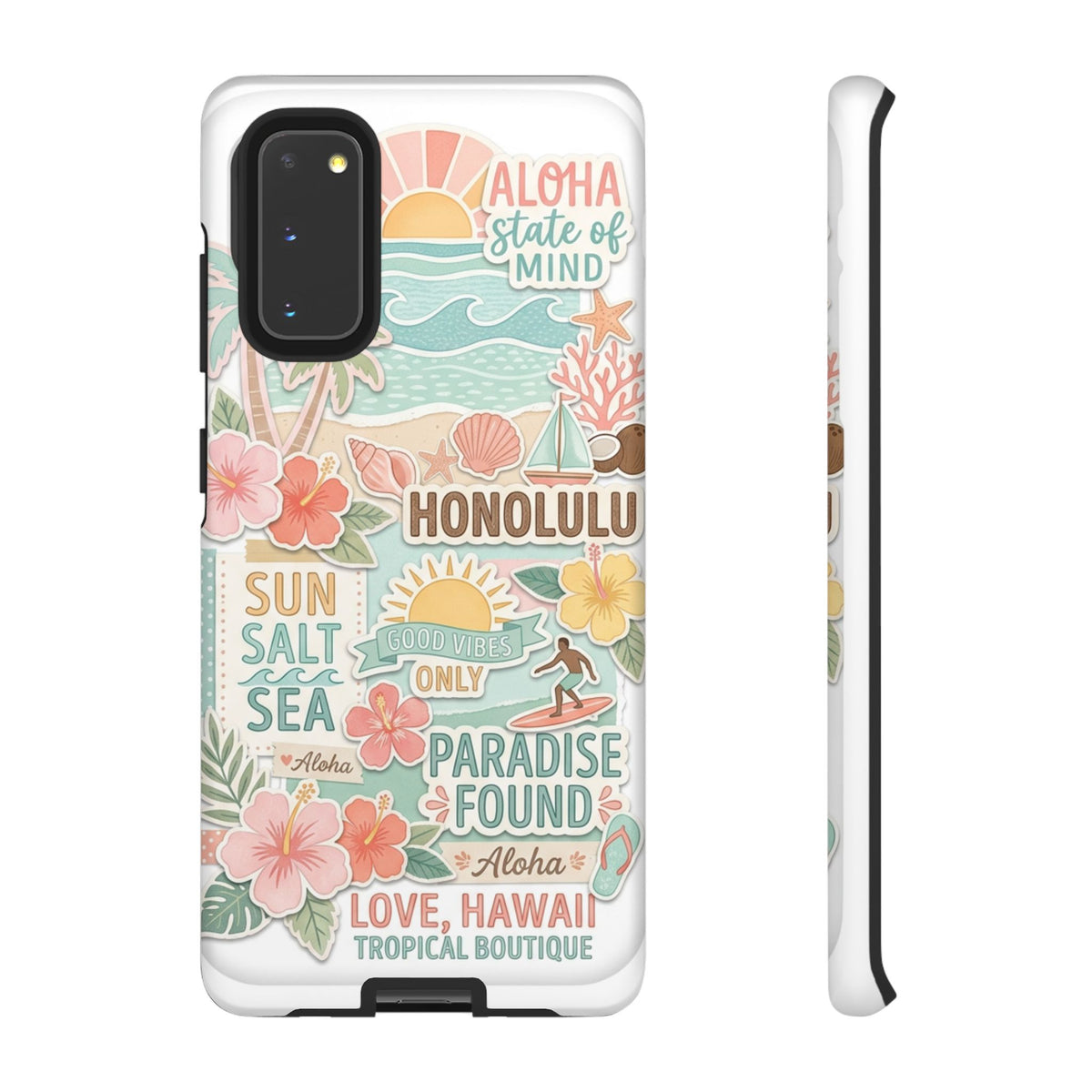 Hawaii Beach Collage Phone Case | Tropical Honolulu Floral Paradise