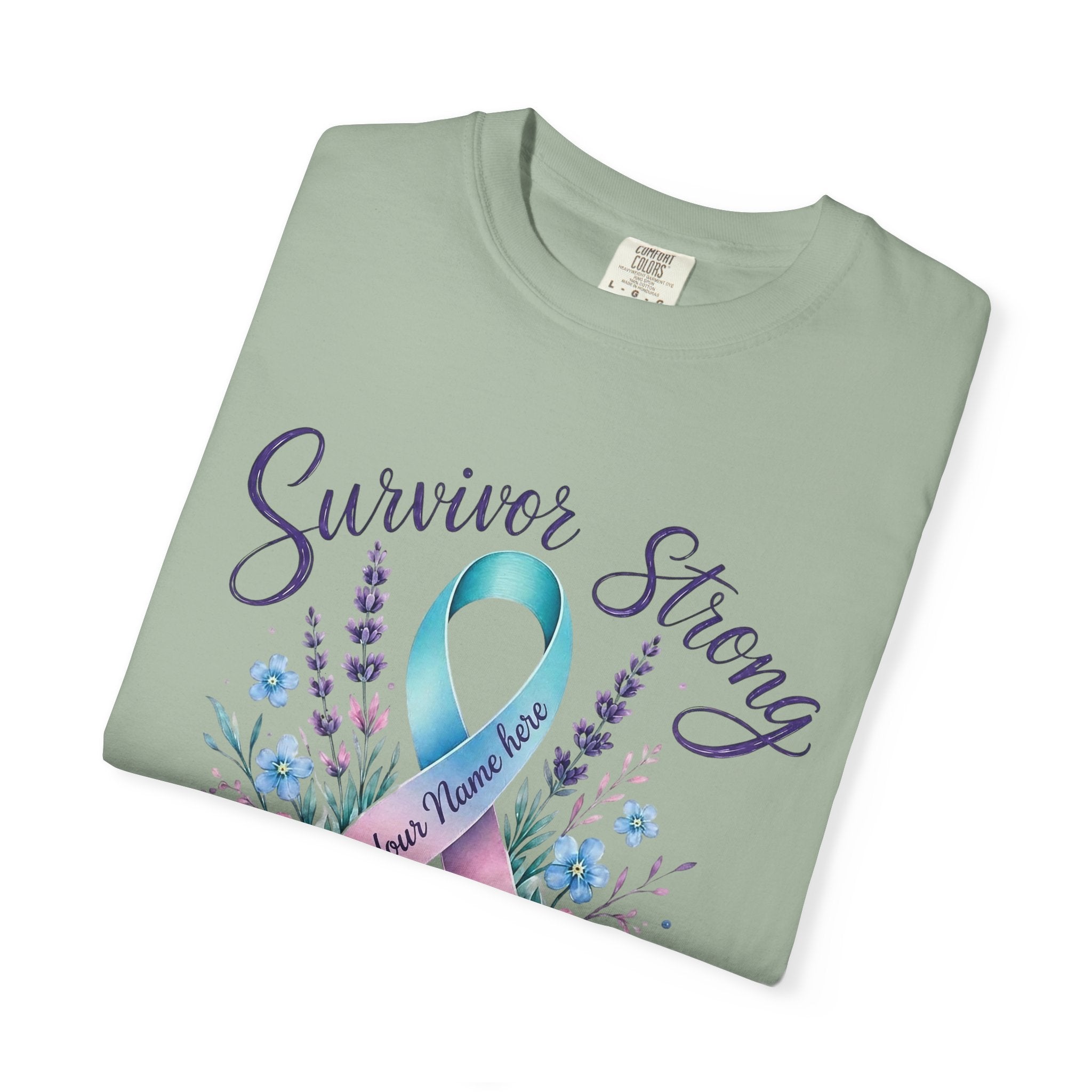 Survivor Strong Ribbon T-Shirt — Thyroid & Awareness Support Tee
