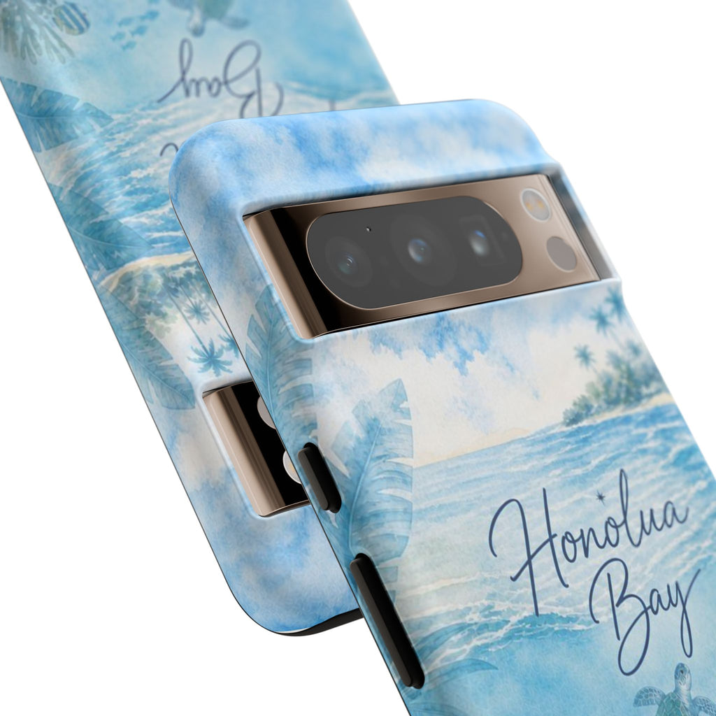 Honolua Bay Hawaii Tough Case | Sea Turtle Ocean Art | Tropical Watercolor Phone Cover