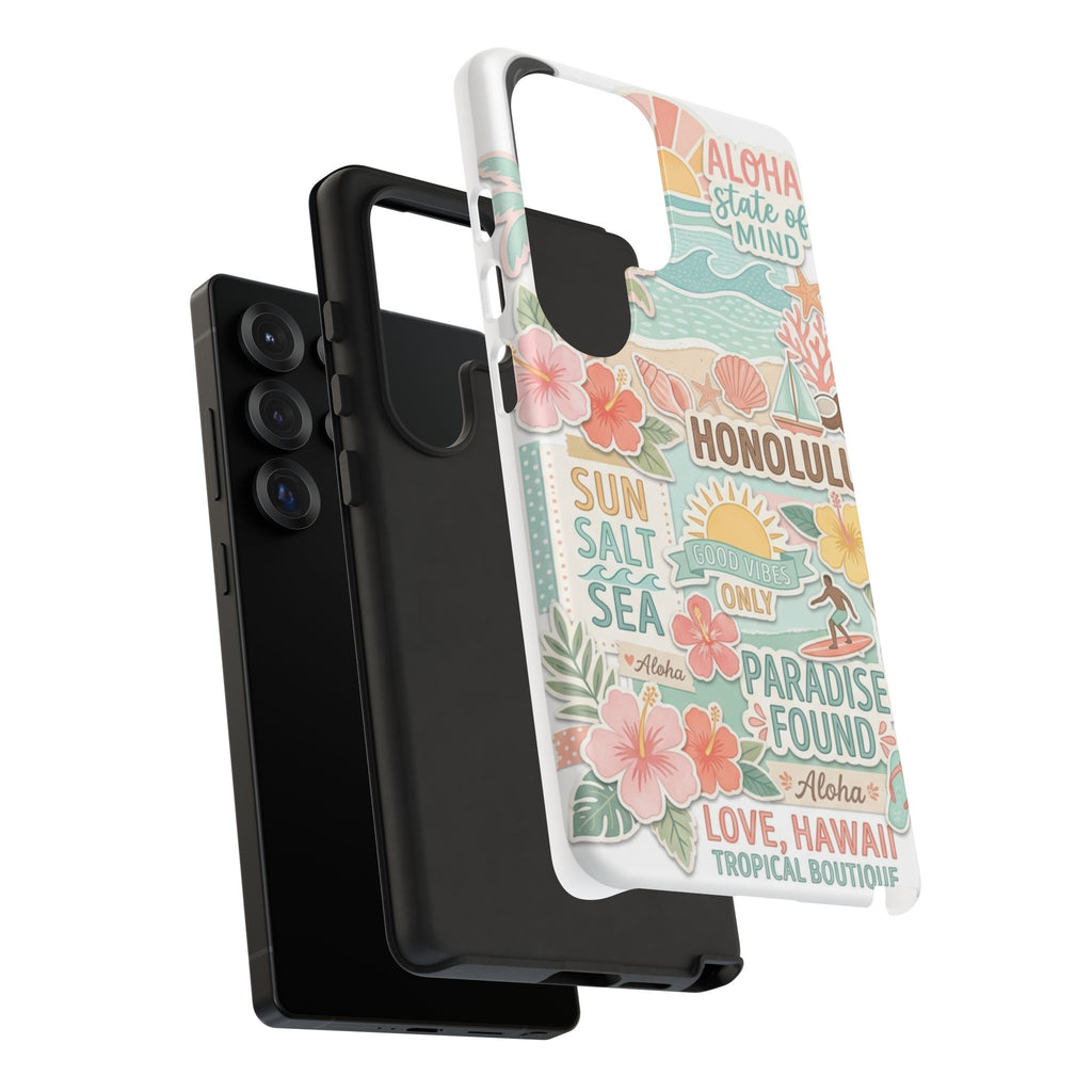 Hawaii Beach Collage Phone Case | Tropical Honolulu Floral Paradise