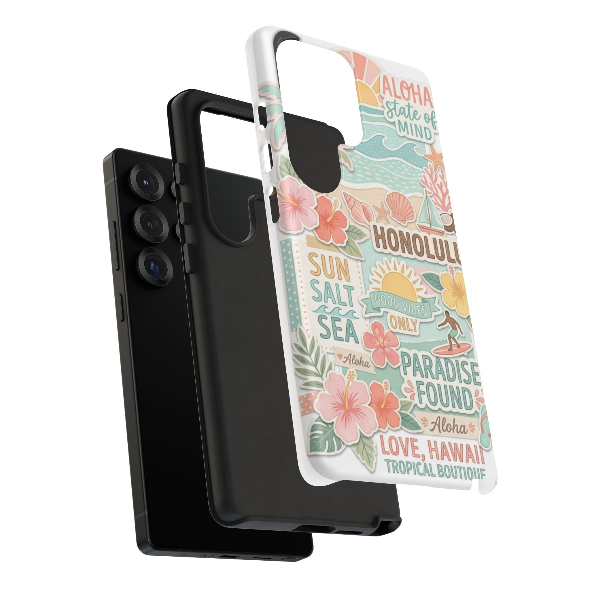 Hawaii Beach Collage Phone Case | Tropical Honolulu Floral Paradise