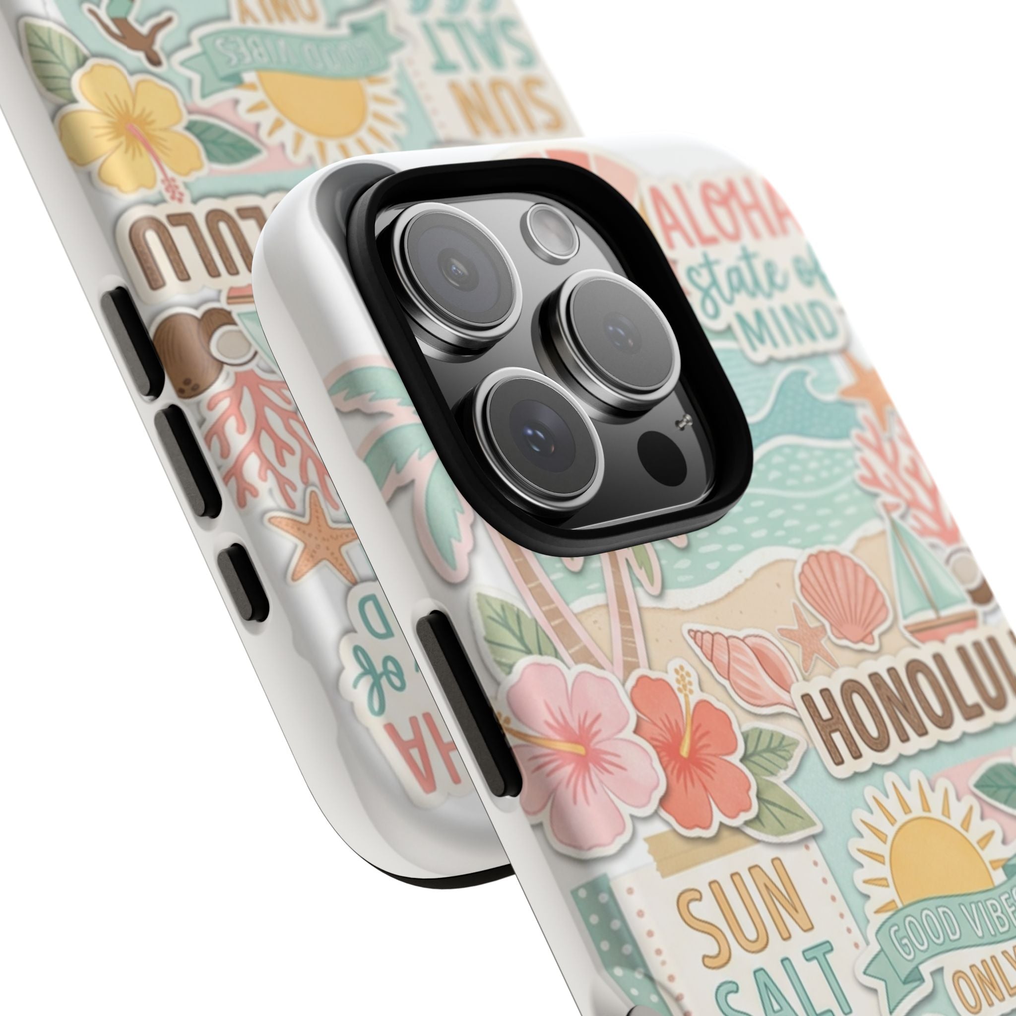 Hawaii Beach Collage Phone Case | Tropical Honolulu Floral Paradise