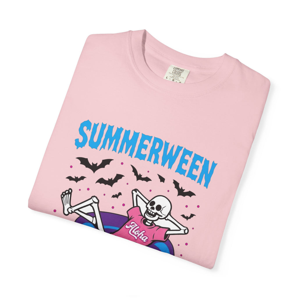 Summerween Vibes Skeleton T-shirt | Spooky Summer Beach| Love, Hawaii Halloween