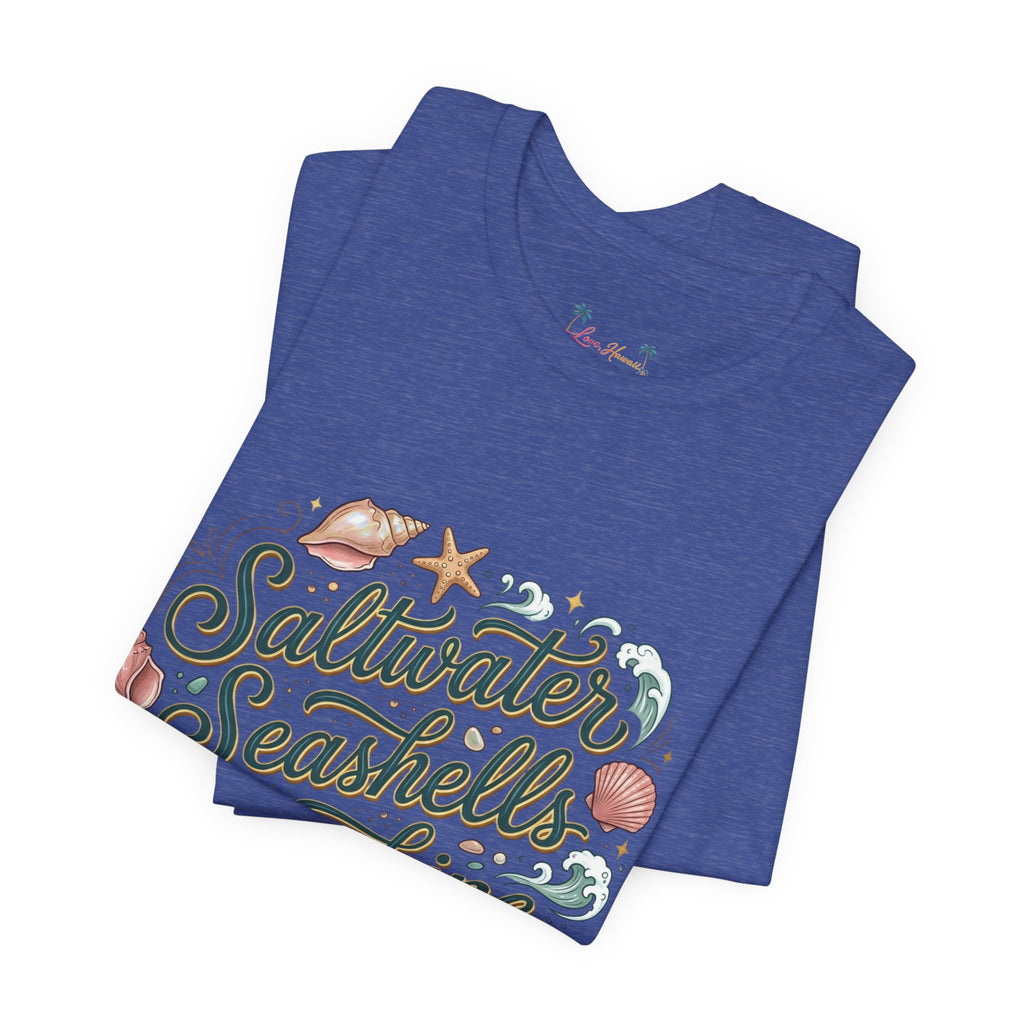 Saltwater Seashells Sunshine T-Shirt — Beachy Coastal Graphic Tee