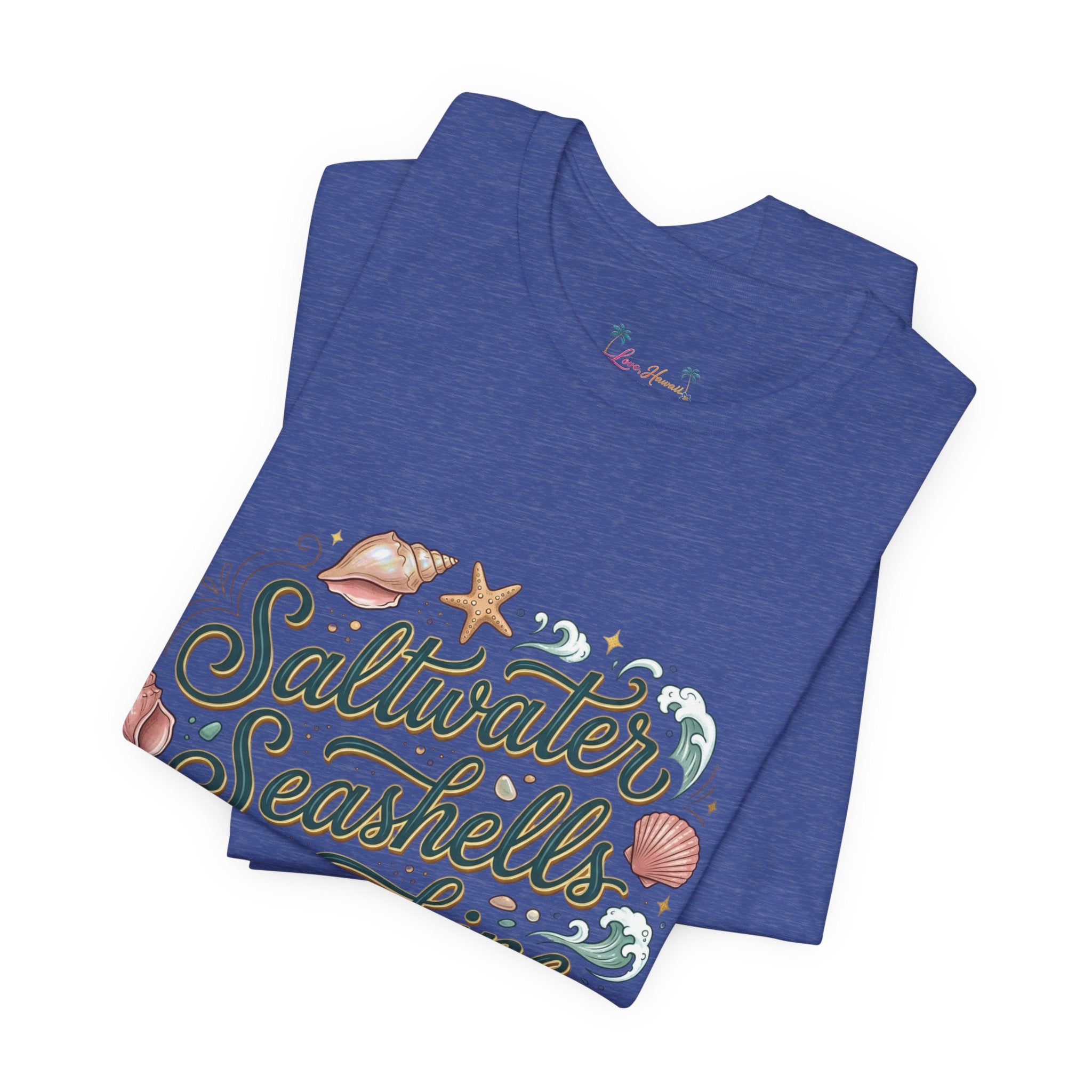 Saltwater Seashells Sunshine T-Shirt — Beachy Coastal Graphic Tee