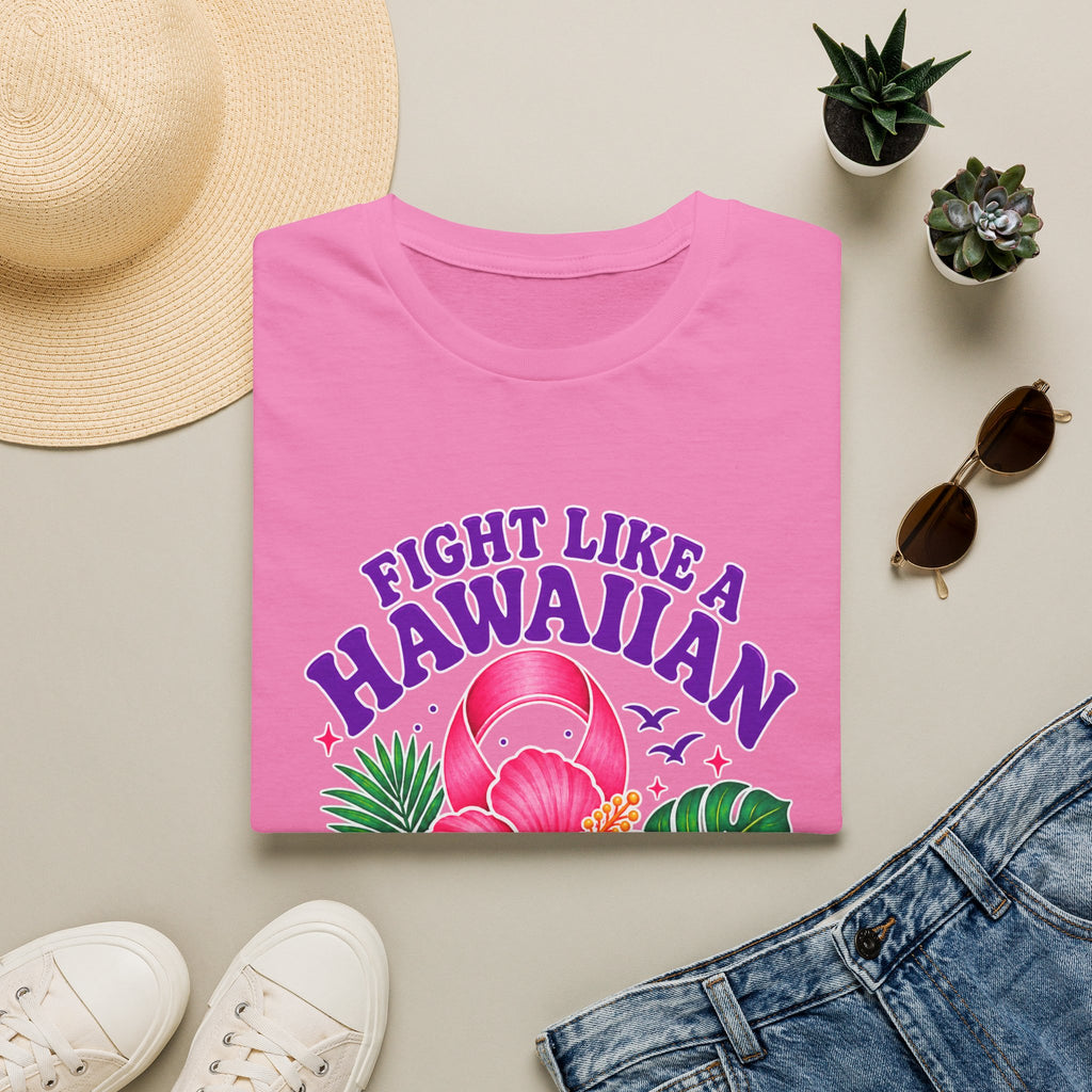 Fight Like a Hawaiian T-Shirt – Floral Breast Cancer Awareness Tee (Together We Bloom)