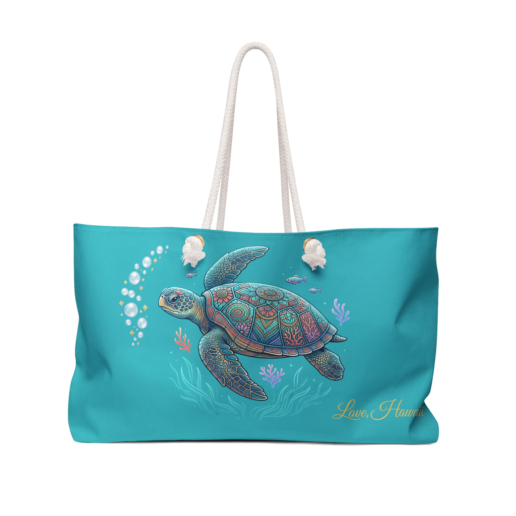 Honu Sea Turtle Weekender Bag – Love, Hawaii Tropical Boutique – Beach Travel Tote