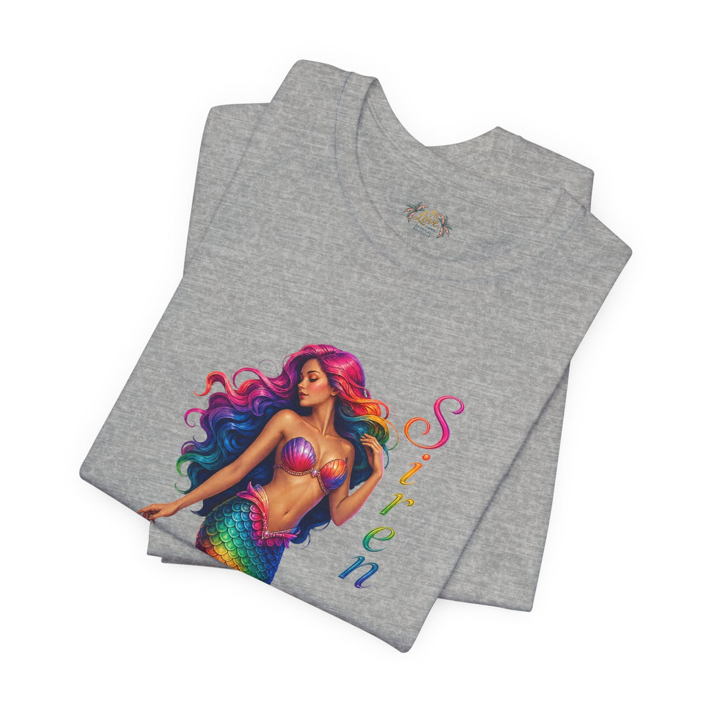 Rainbow Mermaid Siren Song Tee | Colorful Mermaid Illustration T-Shirt