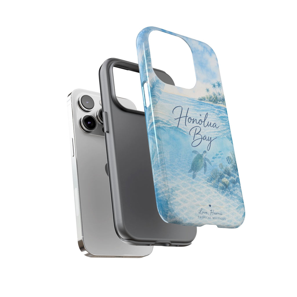 Honolua Bay Hawaii Tough Case | Sea Turtle Ocean Art | Tropical Watercolor Phone Cover