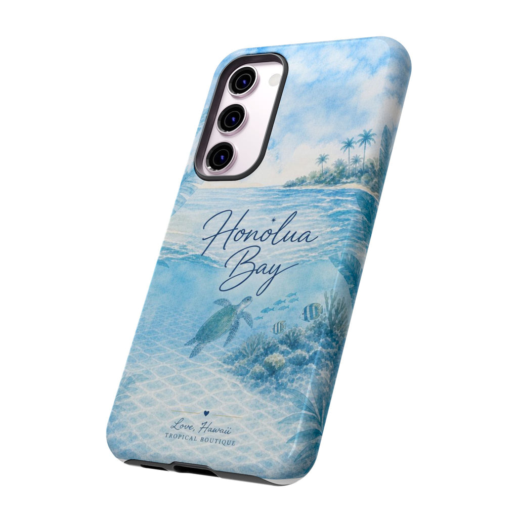 Honolua Bay Hawaii Tough Case | Sea Turtle Ocean Art | Tropical Watercolor Phone Cover