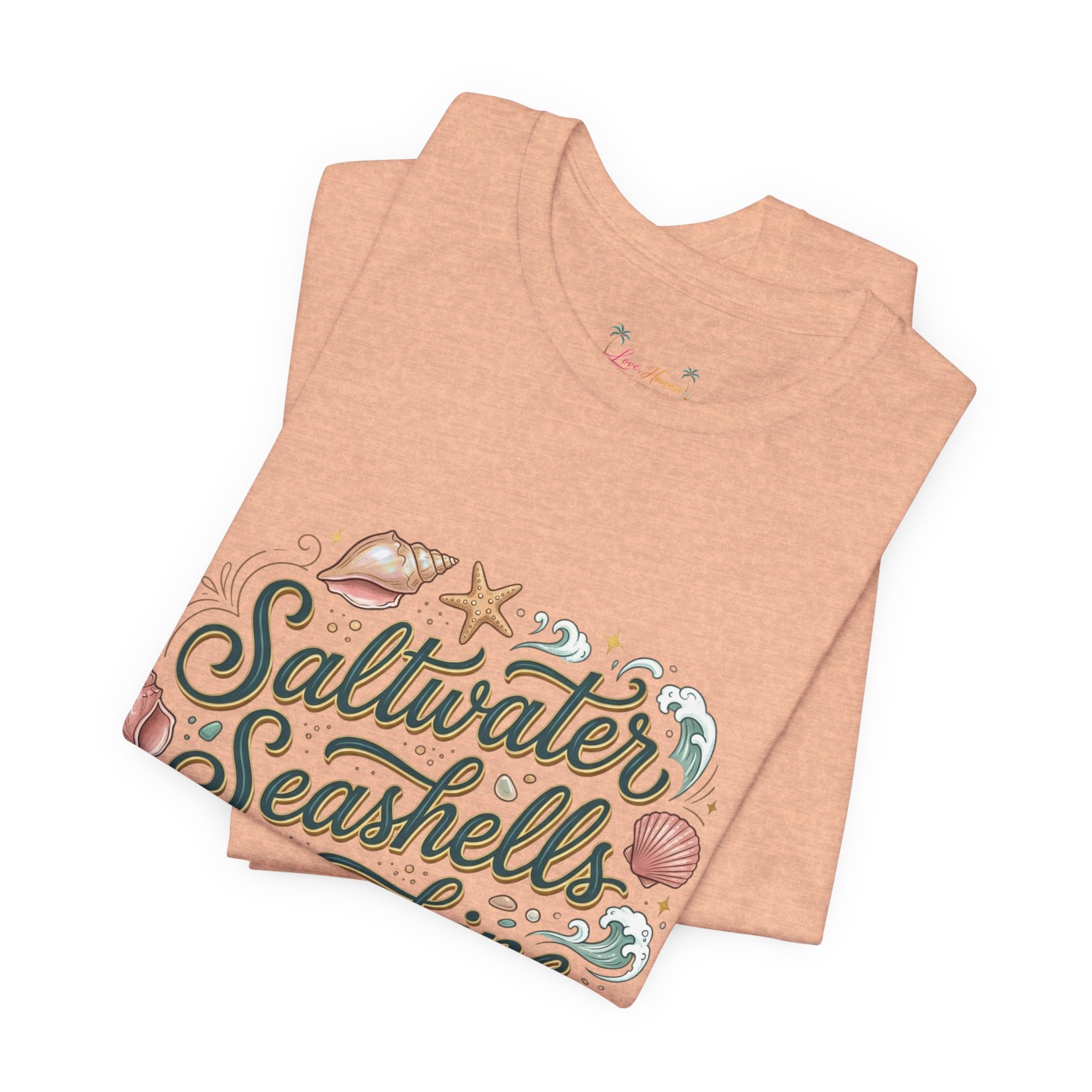 Saltwater Seashells Sunshine T-Shirt — Beachy Coastal Graphic Tee