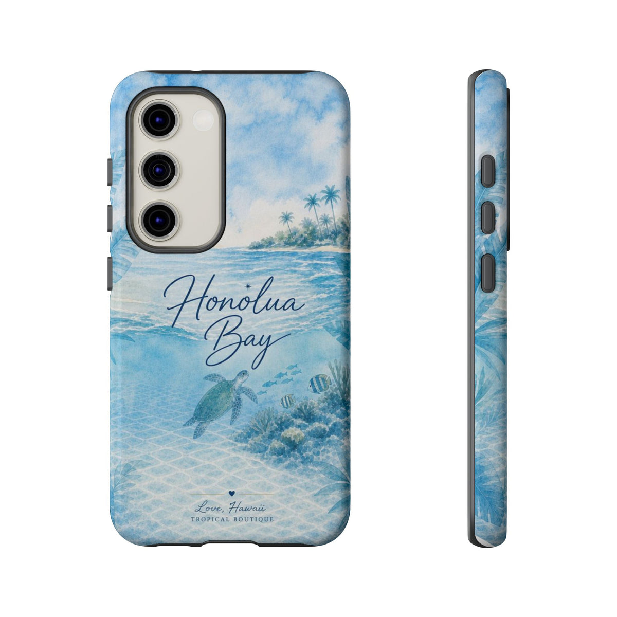 Honolua Bay Hawaii Tough Case | Sea Turtle Ocean Art | Tropical Watercolor Phone Cover