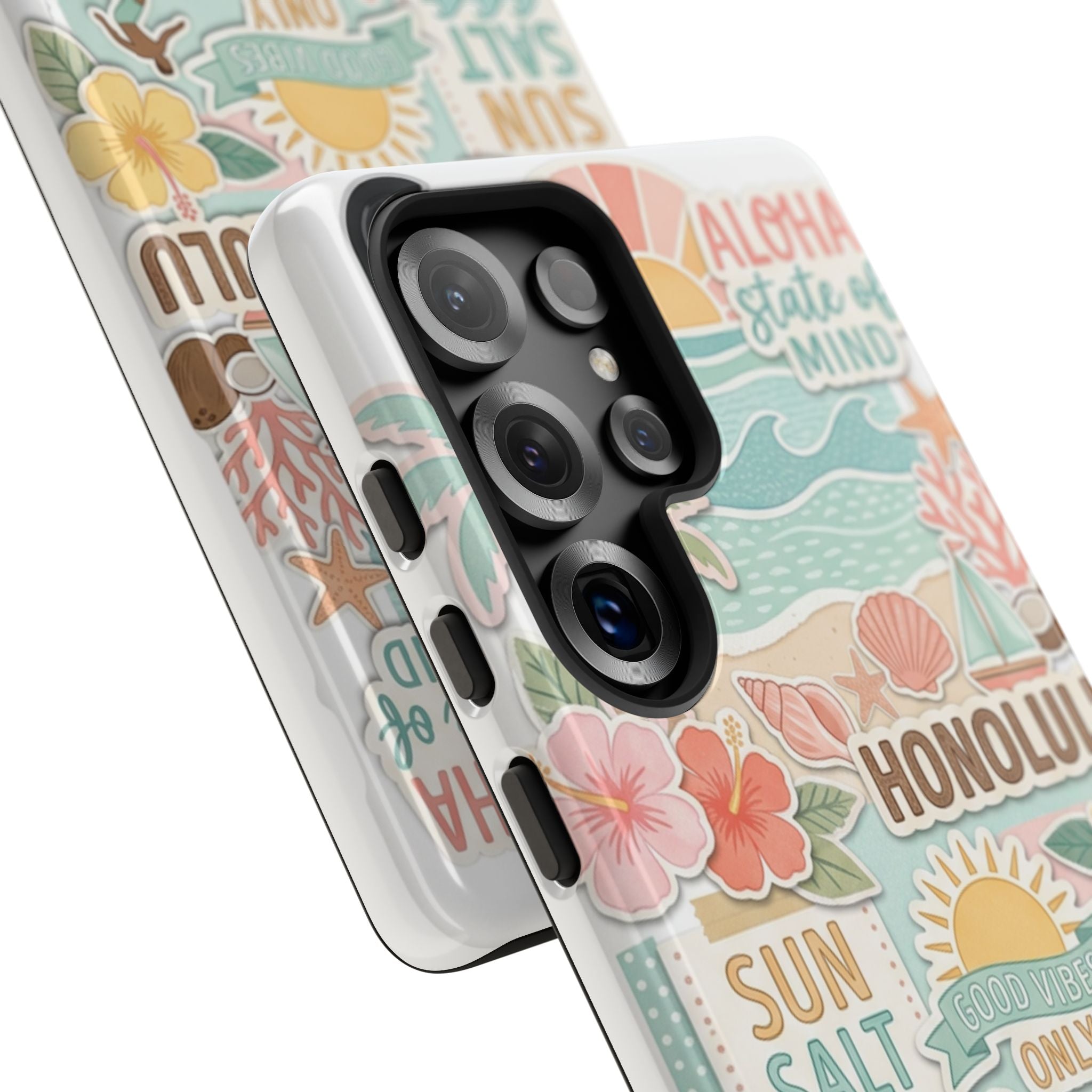Hawaii Beach Collage Phone Case | Tropical Honolulu Floral Paradise