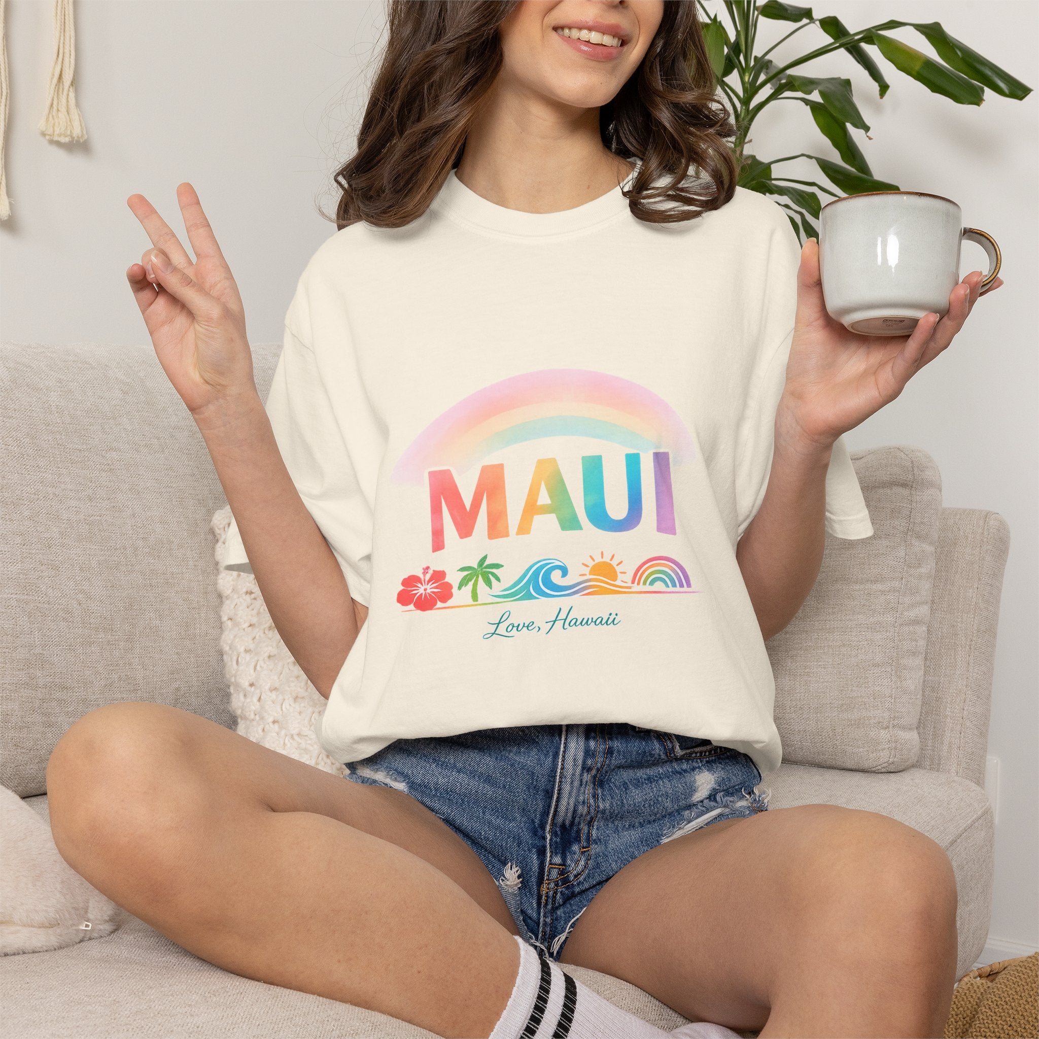 Maui Tropical Rainbow Tee – Love, Hawaii Collection