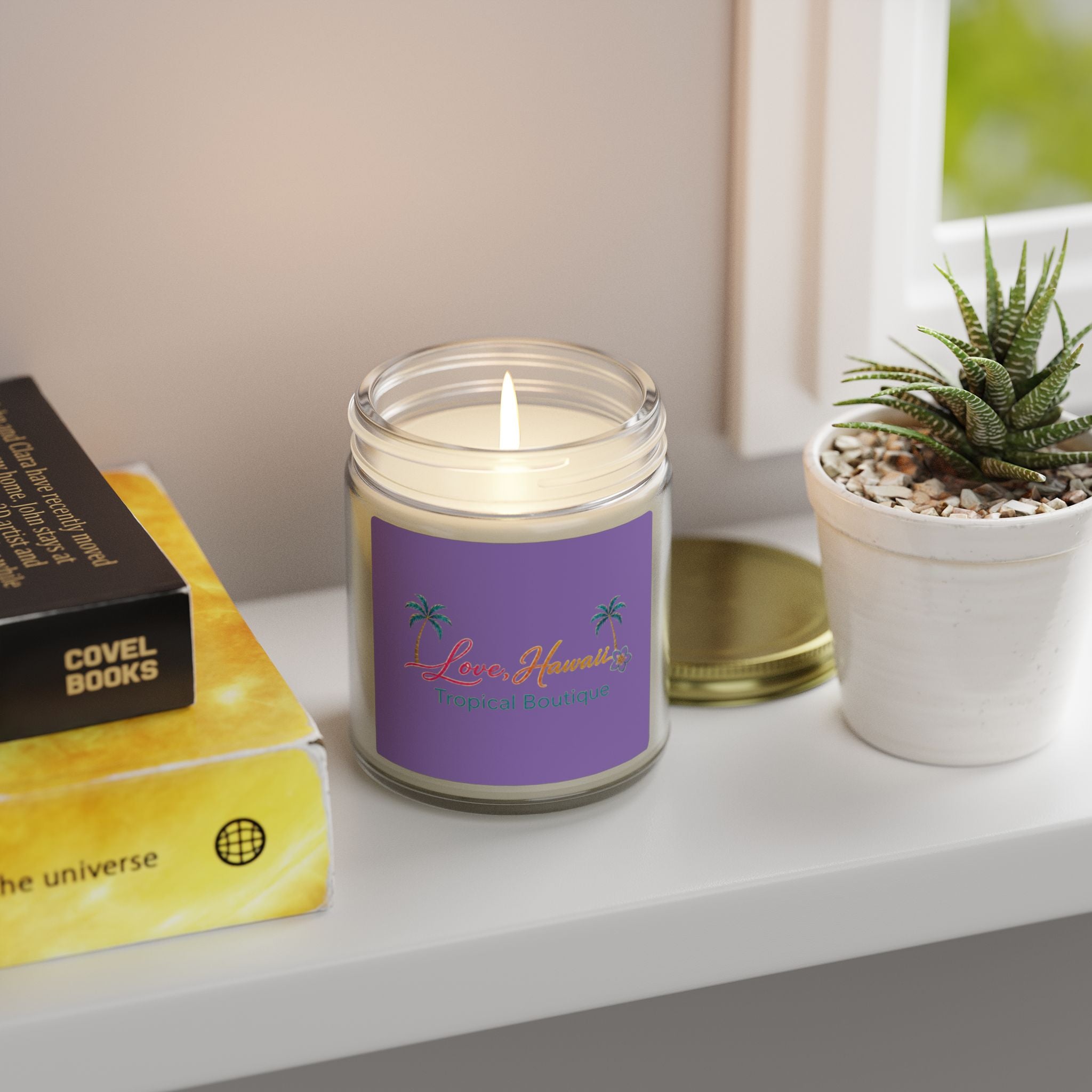Coconut Apricot Scented Candle — Tropical Boutique Soy Jar (4oz or 9oz)