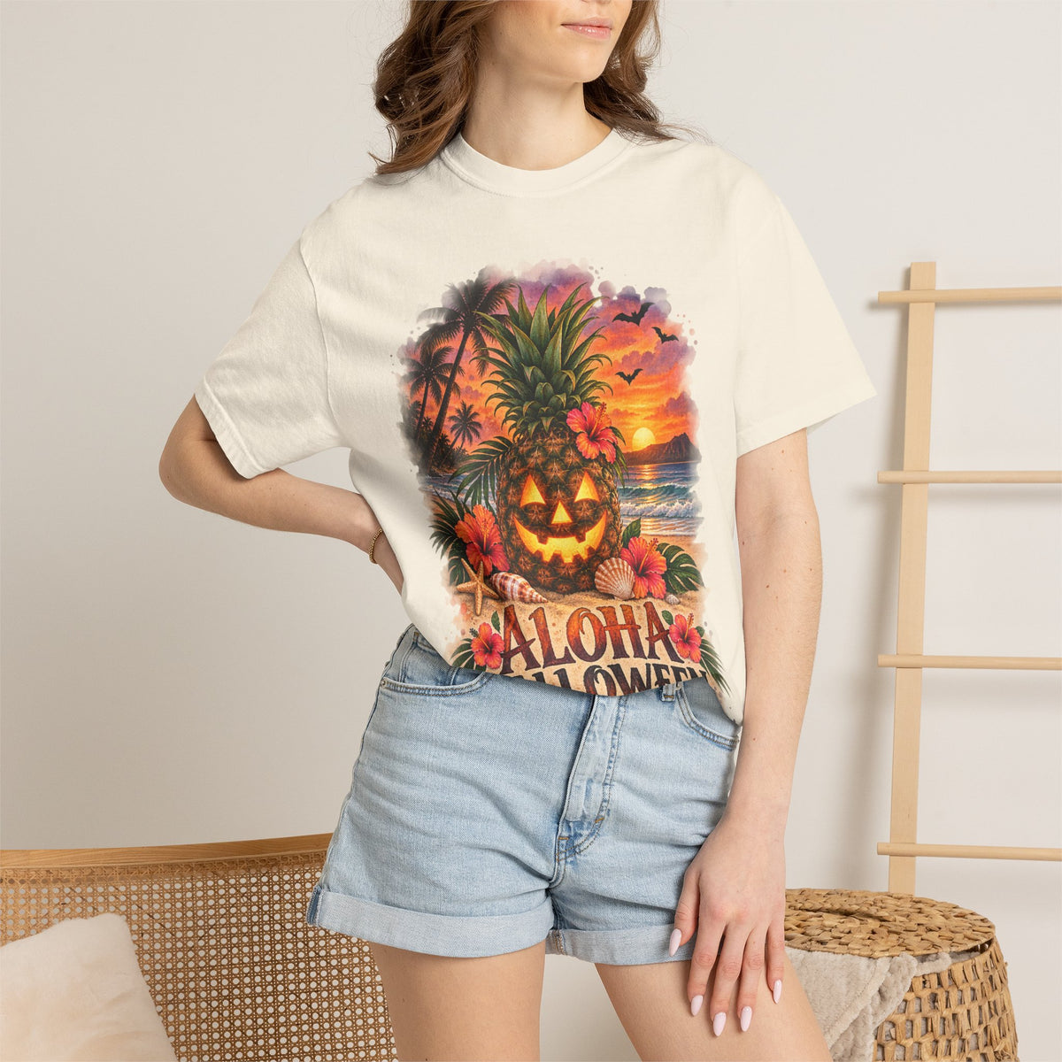 Aloha Halloween Tropical Pineapple T-Shirt