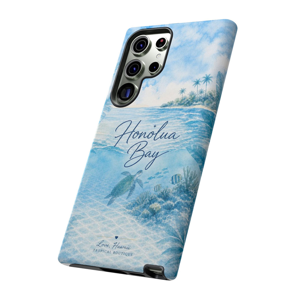 Honolua Bay Hawaii Tough Case | Sea Turtle Ocean Art | Tropical Watercolor Phone Cover
