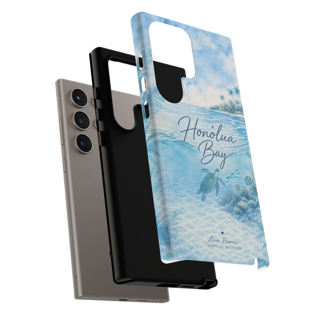 Honolua Bay Hawaii Tough Case | Sea Turtle Ocean Art | Tropical Watercolor Phone Cover