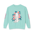 Floral Ghost Crewneck Sweatshirt | Ghost with Pink Flowers-Love, Hawaii Halloween