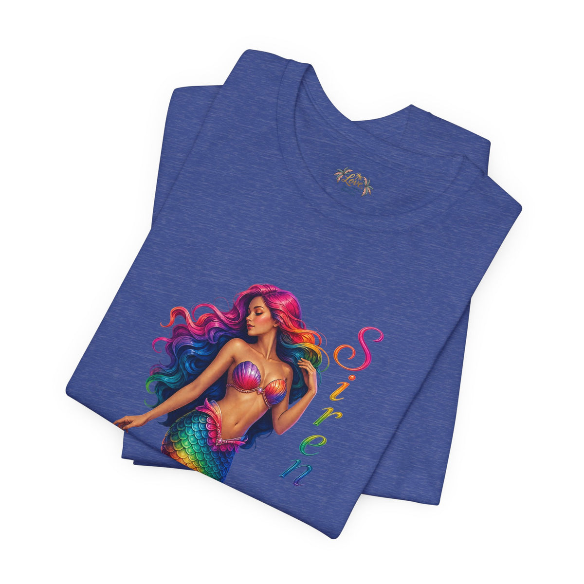 Rainbow Mermaid Siren Song Tee | Colorful Mermaid Illustration T-Shirt