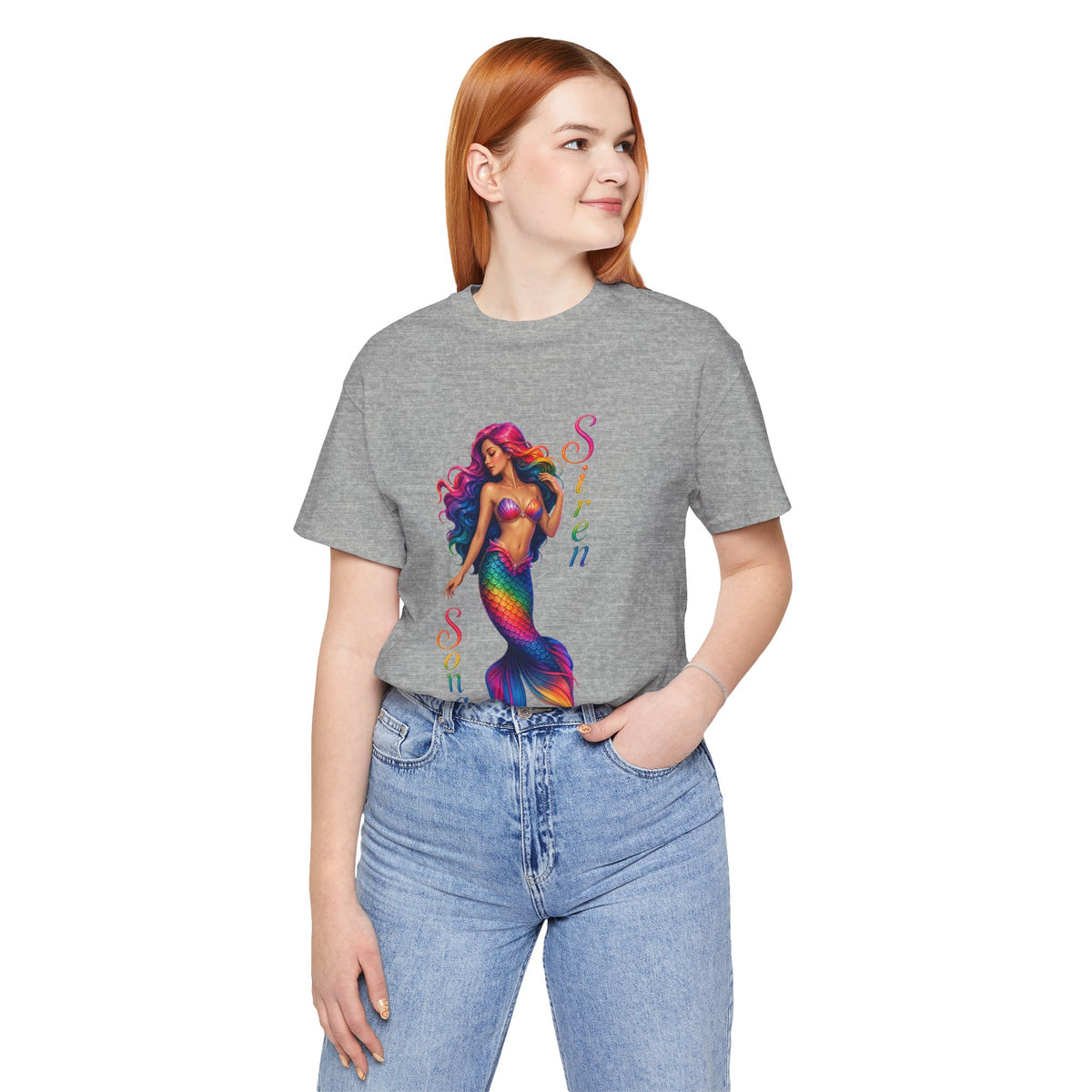 Rainbow Mermaid Siren Song Tee | Colorful Mermaid Illustration T-Shirt