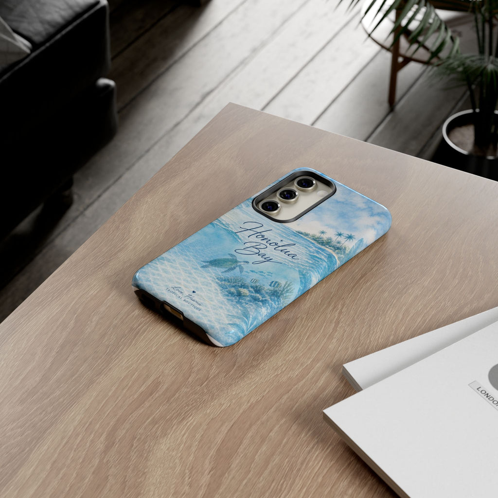 Honolua Bay Hawaii Tough Case | Sea Turtle Ocean Art | Tropical Watercolor Phone Cover