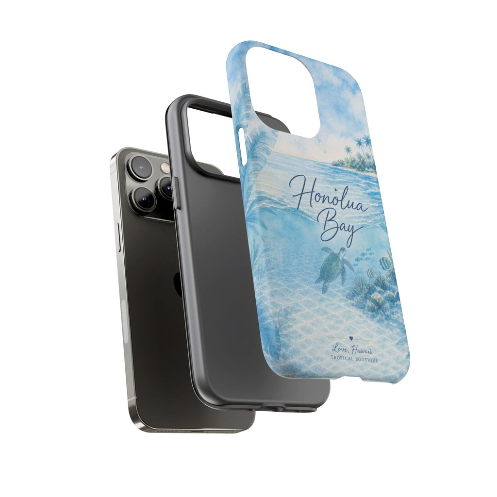 Honolua Bay Hawaii Tough Case | Sea Turtle Ocean Art | Tropical Watercolor Phone Cover
