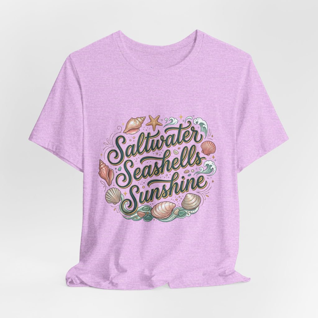 Saltwater Seashells Sunshine T-Shirt — Beachy Coastal Graphic Tee