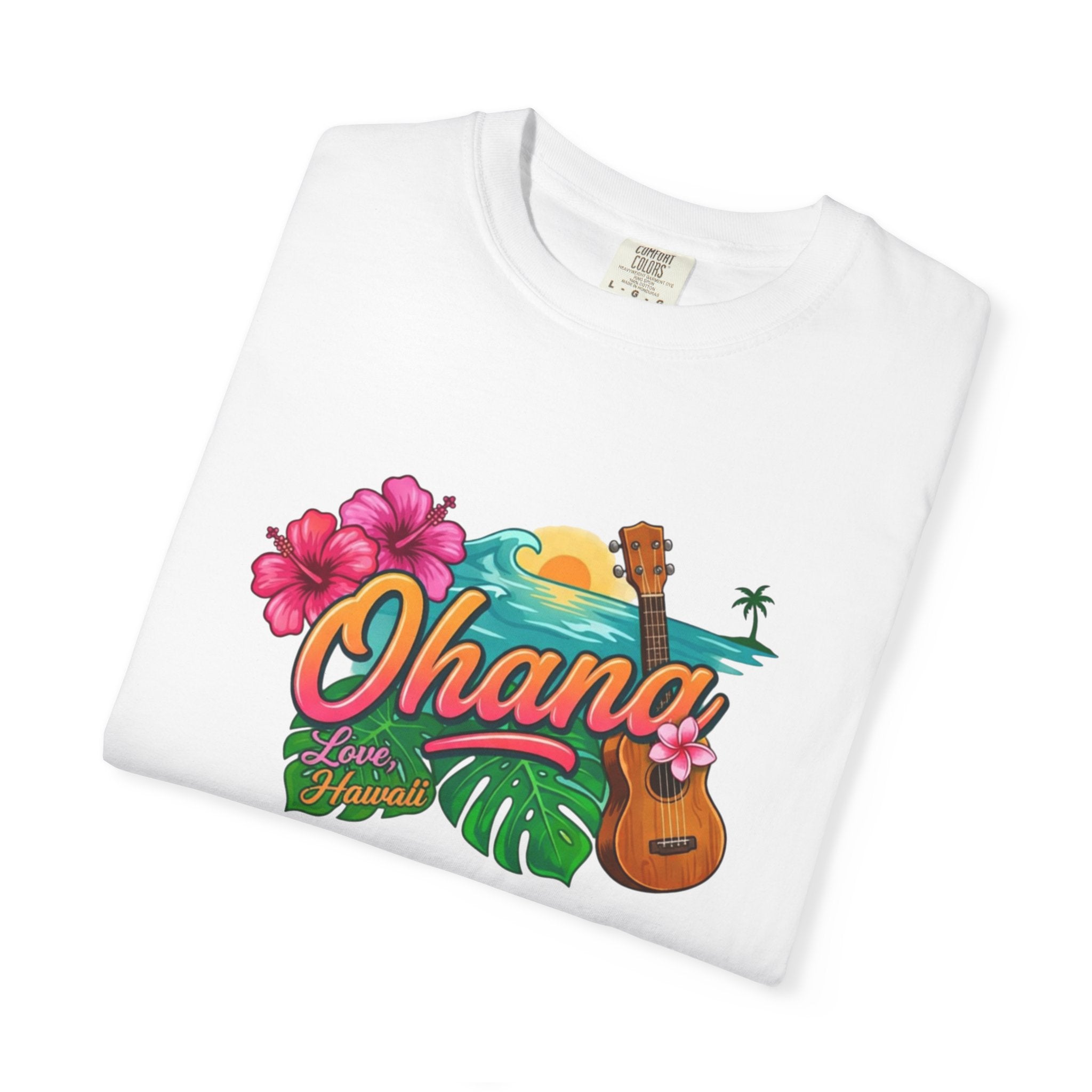 Ohana Tropical Sunset Tee-Love, Hawaii Collection