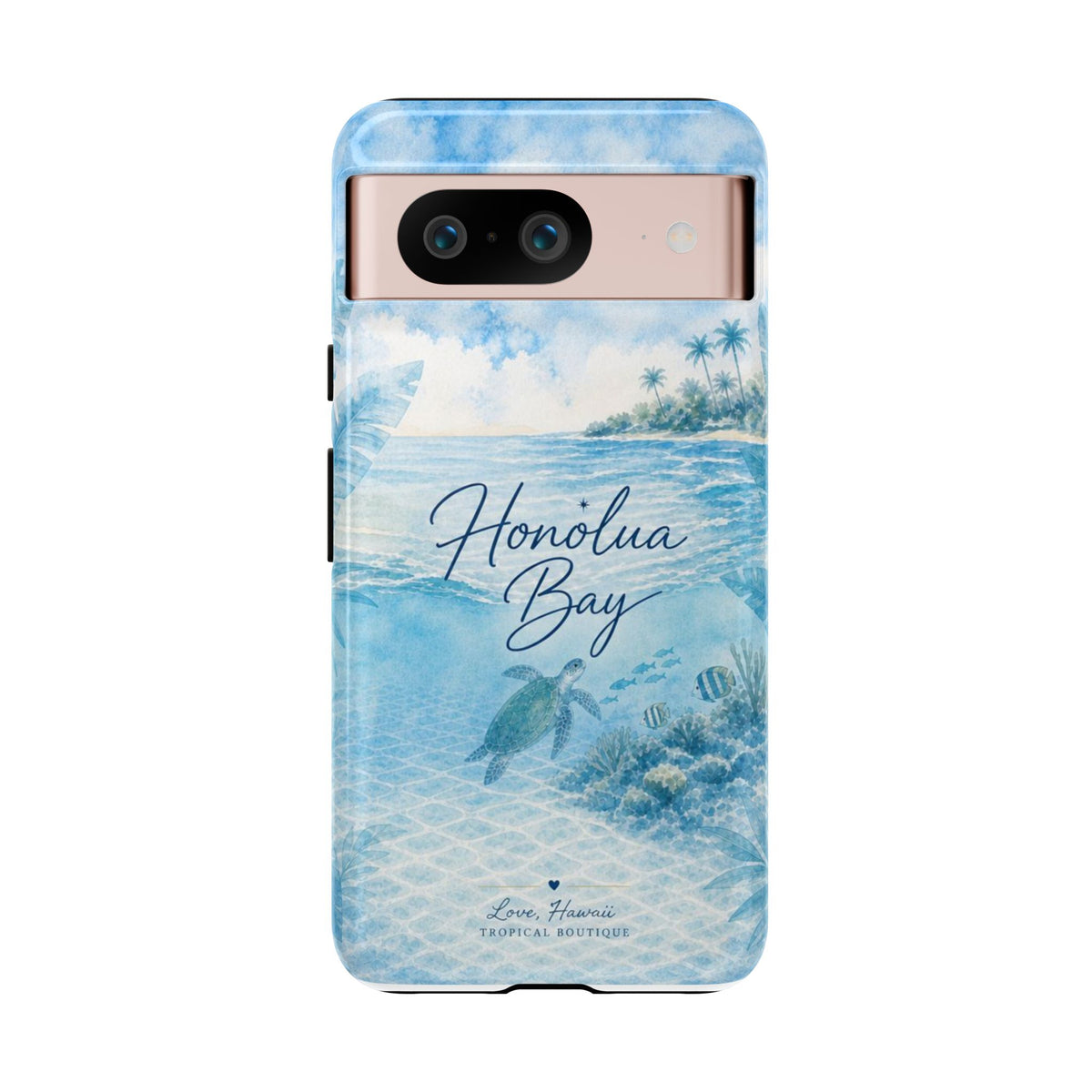 Honolua Bay Hawaii Tough Case | Sea Turtle Ocean Art | Tropical Watercolor Phone Cover