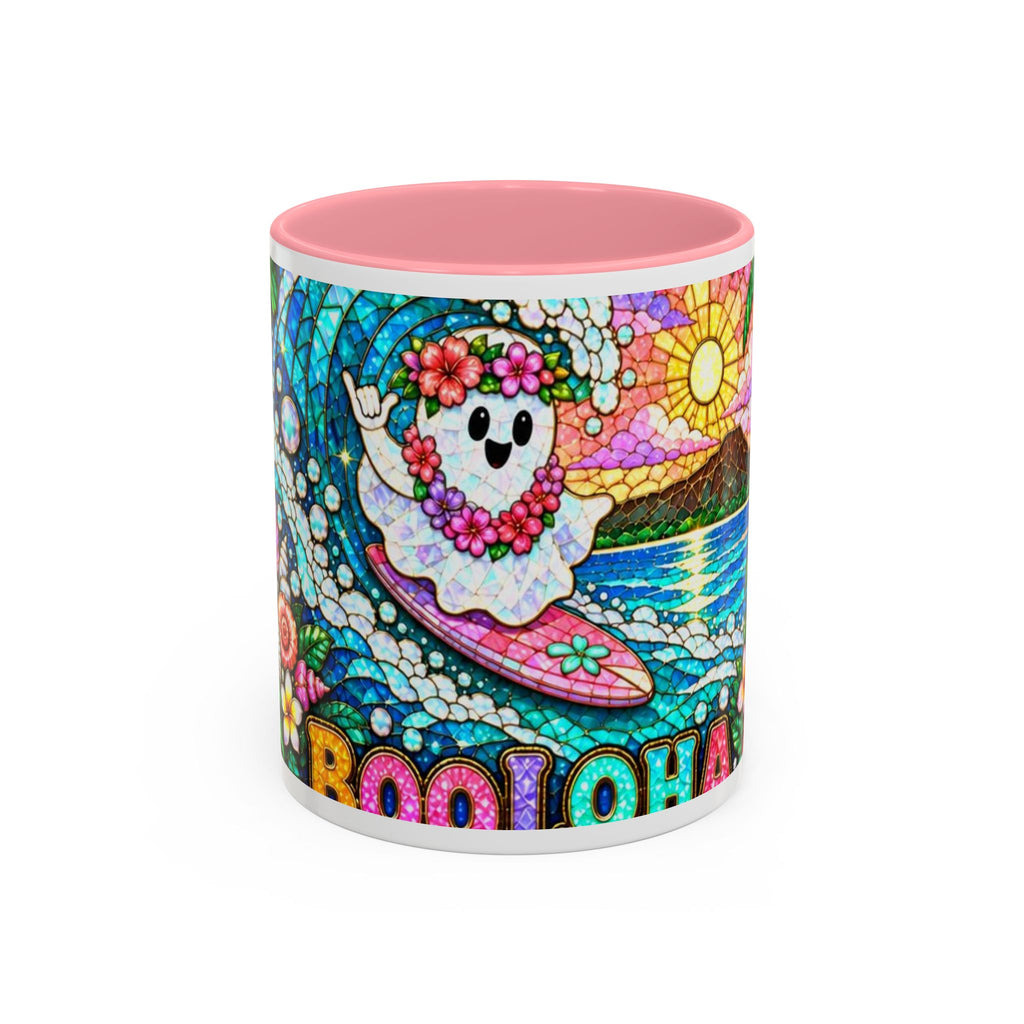 BOOLOHA Surfing Ghost Mug | Two-Tone Accent Coffee Cup