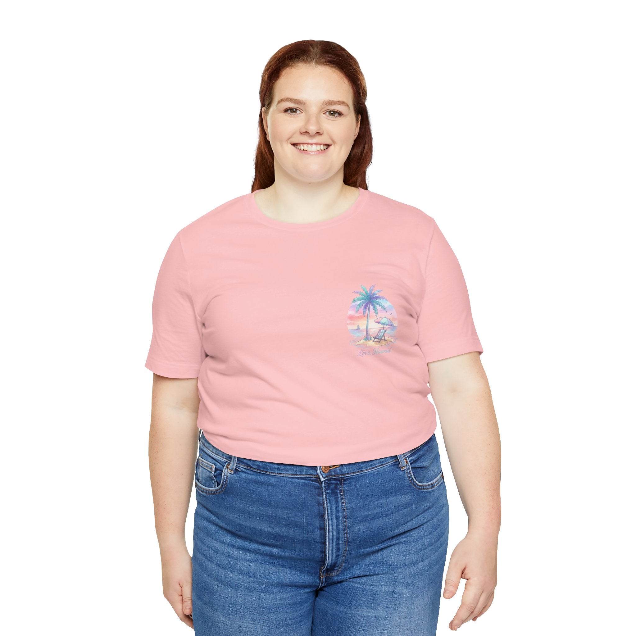 T-Shirt — Lanikai Hawaii Pastel Beach Palm Graphic Tee