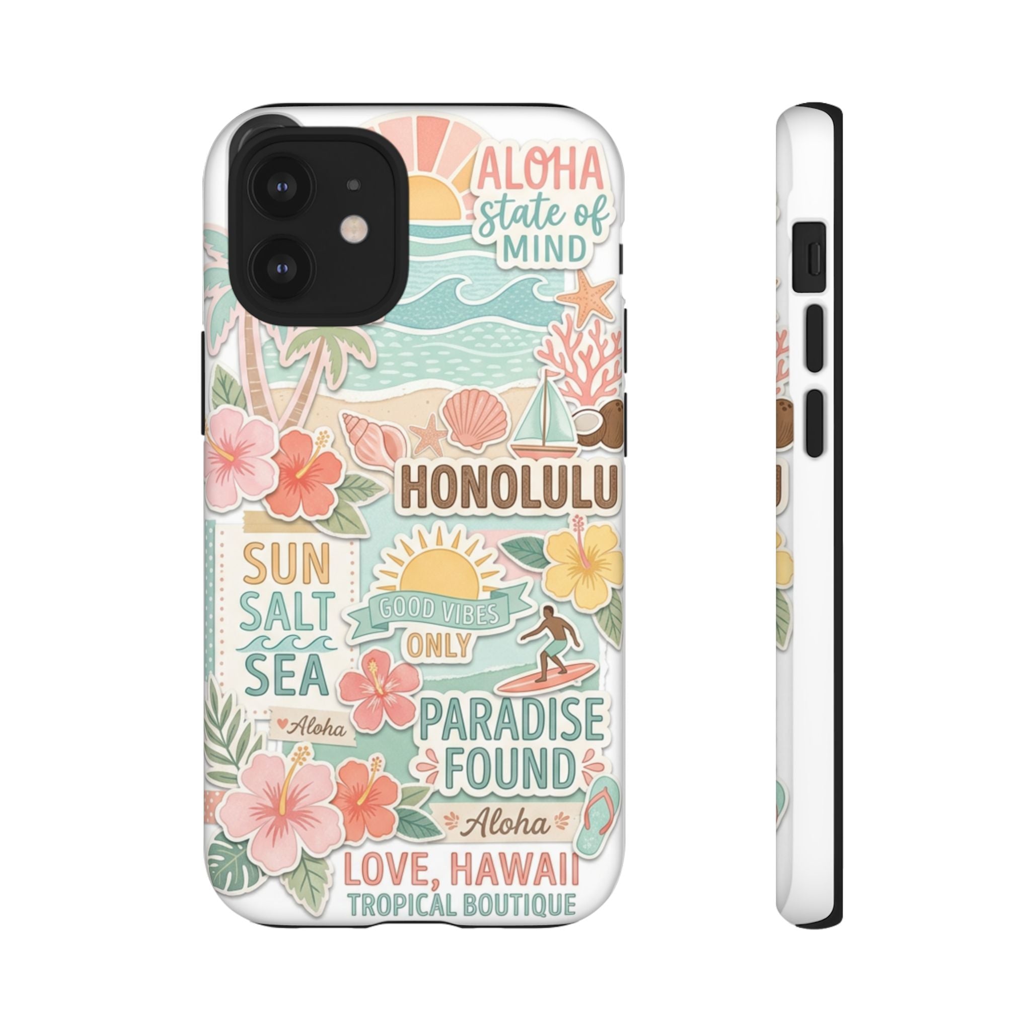 Hawaii Beach Collage Phone Case | Tropical Honolulu Floral Paradise