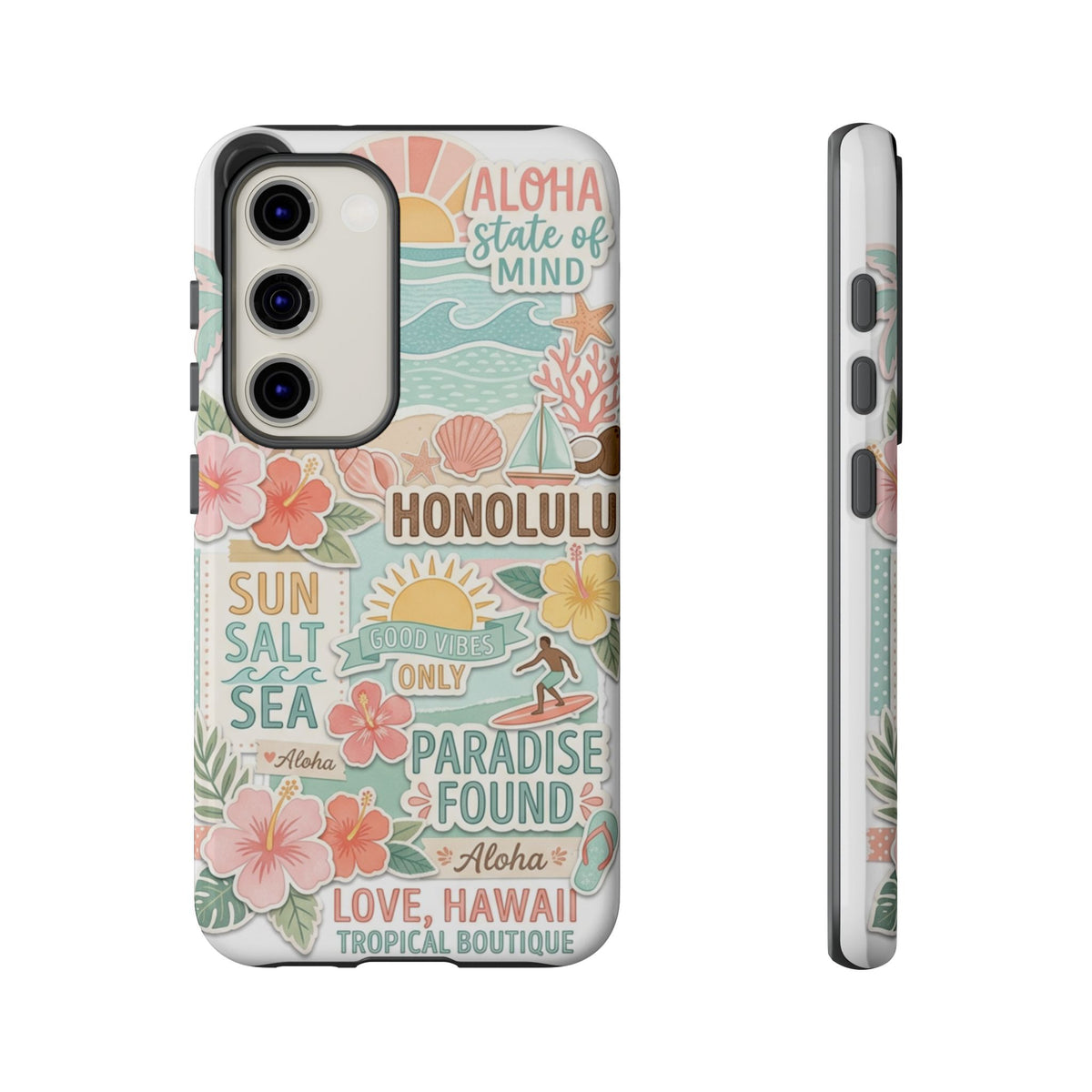 Hawaii Beach Collage Phone Case | Tropical Honolulu Floral Paradise