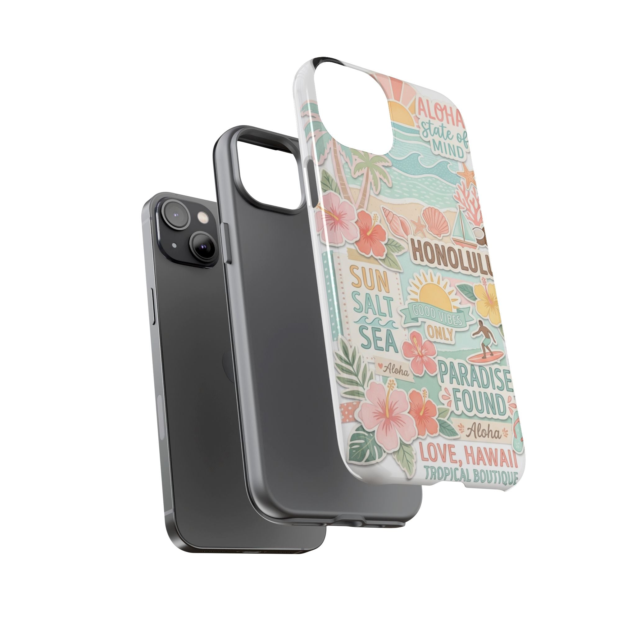 Hawaii Beach Collage Phone Case | Tropical Honolulu Floral Paradise