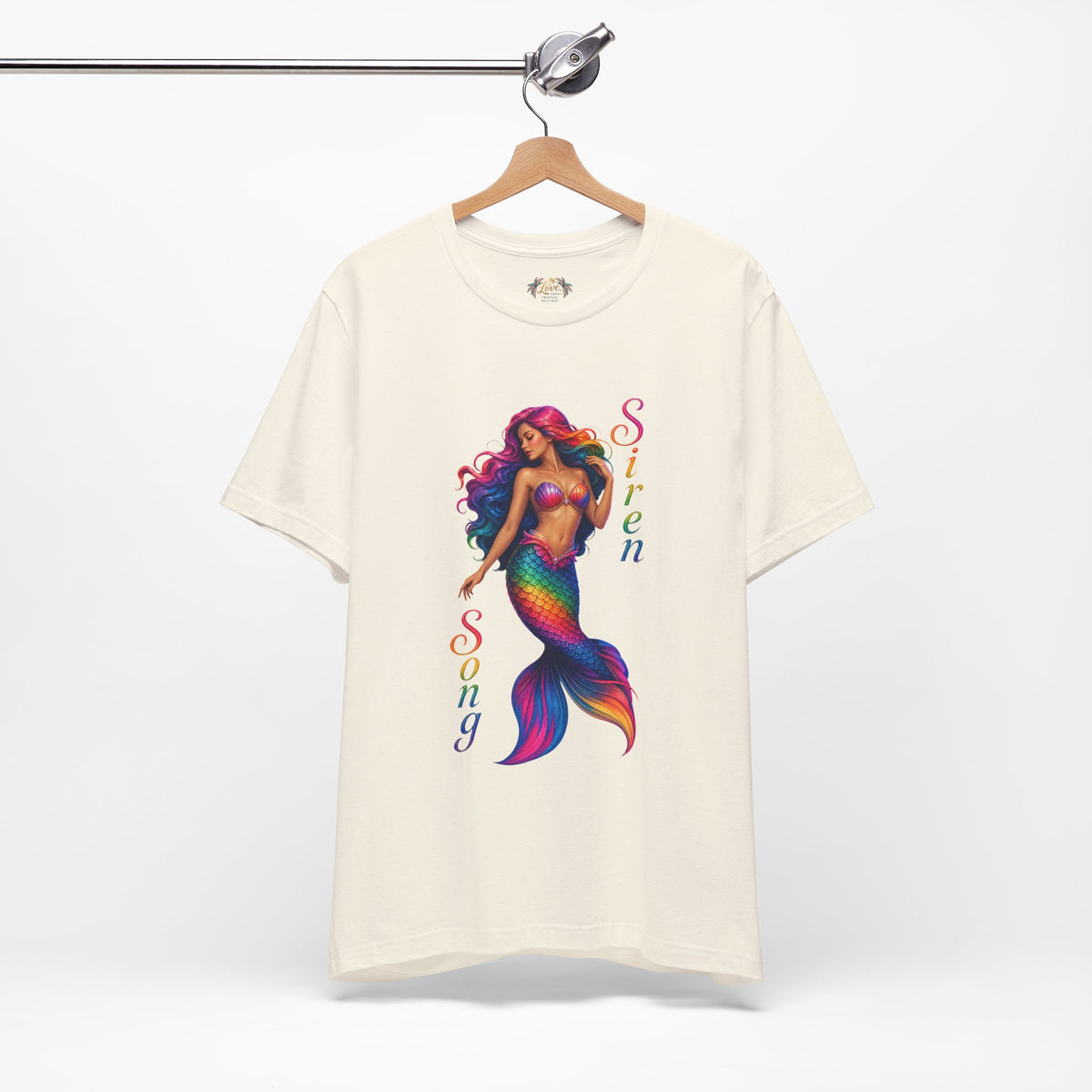 Rainbow Mermaid Siren Song Tee | Colorful Mermaid Illustration T-Shirt