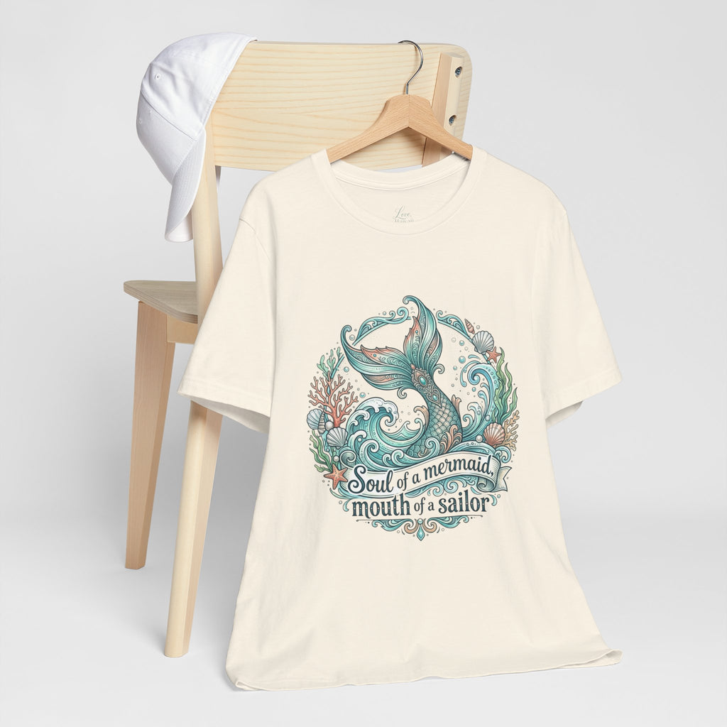 Soul of a Mermaid Mouth of a Sailor Tee | Mermaid Tail Nautical Tee