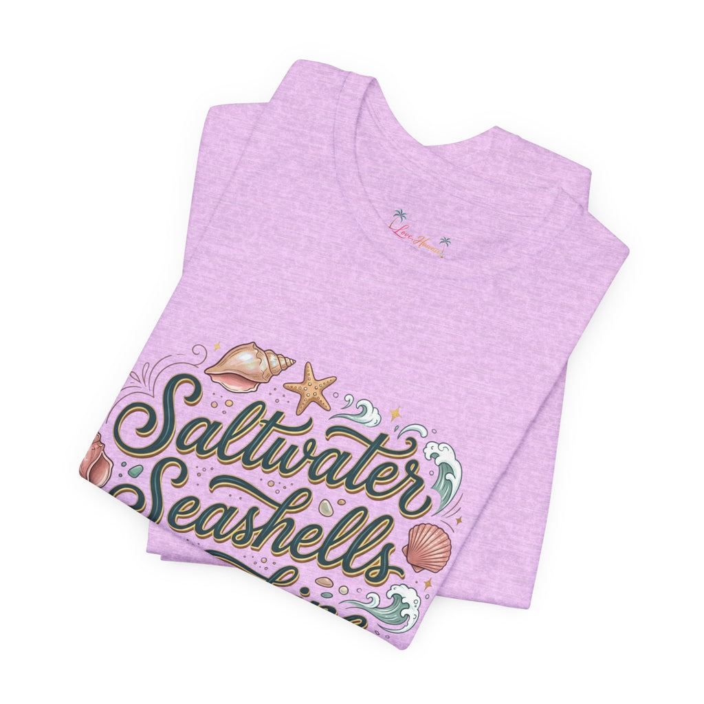 Saltwater Seashells Sunshine T-Shirt — Beachy Coastal Graphic Tee