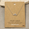 Intertwined Wave Necklace – Silver-Rhodium Plated