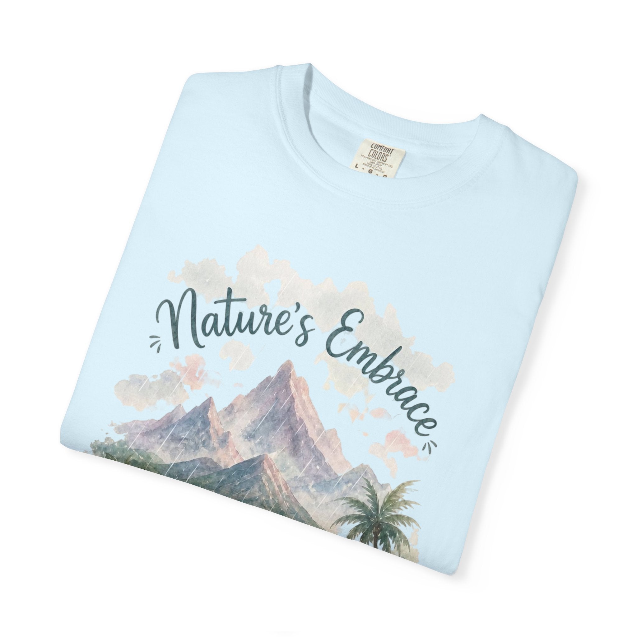 Nature's Embrace Mountain & Tropical Floral T-Shirt