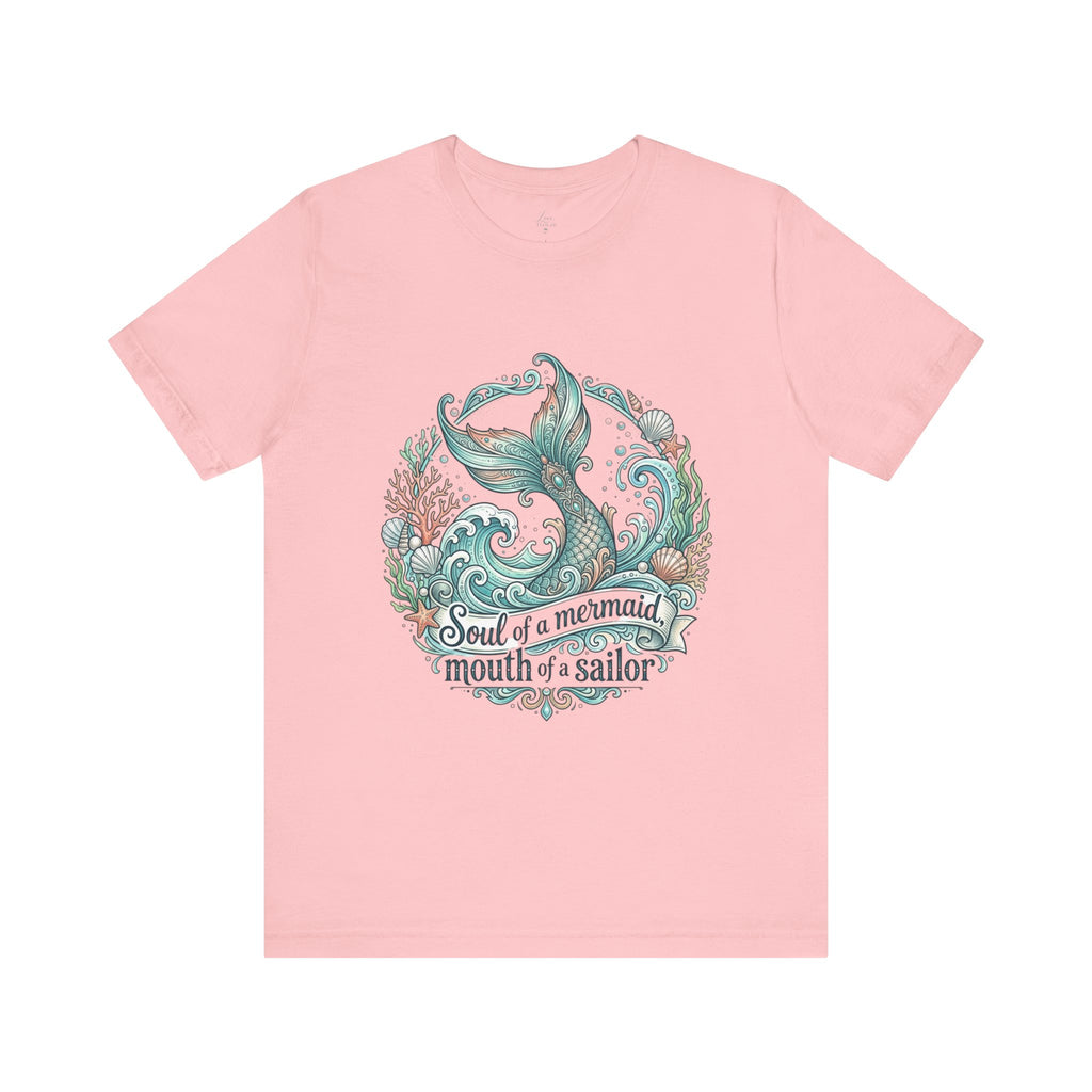 Soul of a Mermaid Mouth of a Sailor Tee | Mermaid Tail Nautical Tee