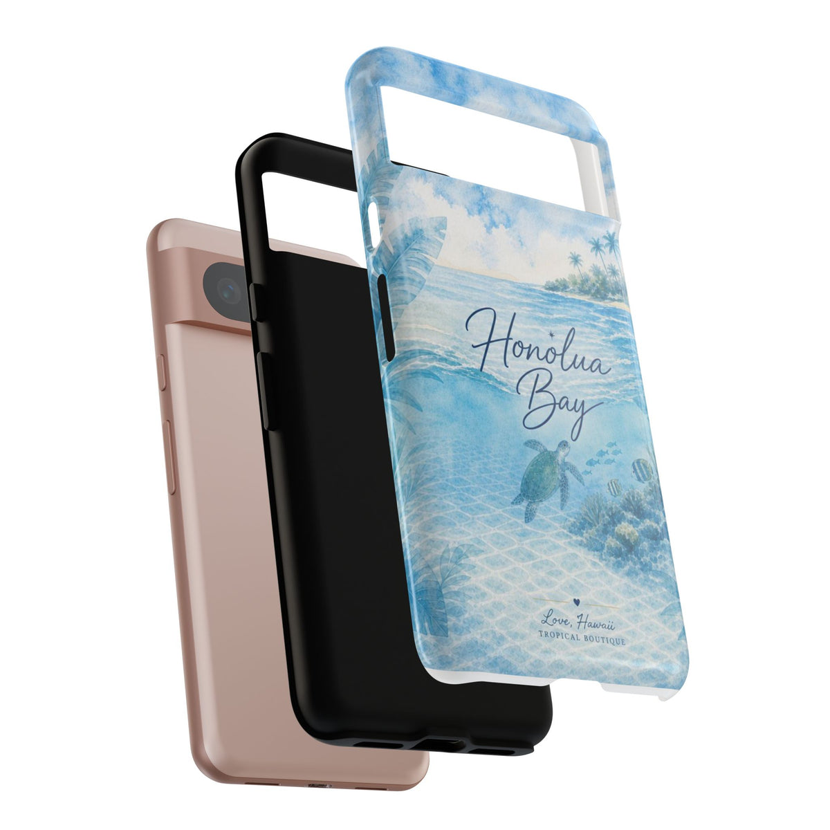 Honolua Bay Hawaii Tough Case | Sea Turtle Ocean Art | Tropical Watercolor Phone Cover