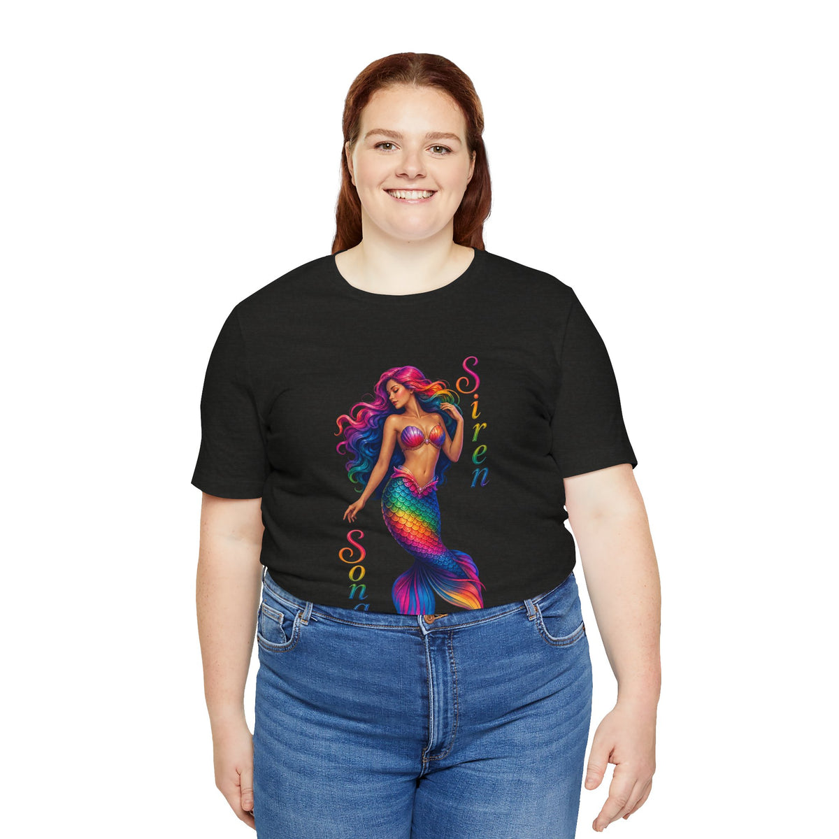 Rainbow Mermaid Siren Song Tee | Colorful Mermaid Illustration T-Shirt
