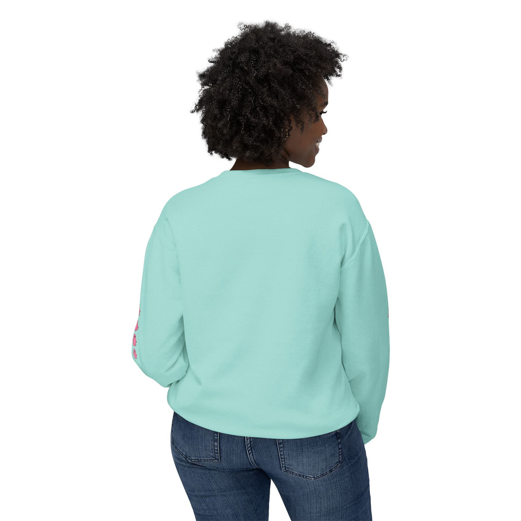 Floral Ghost Crewneck Sweatshirt | Ghost with Pink Flowers-Love, Hawaii Halloween