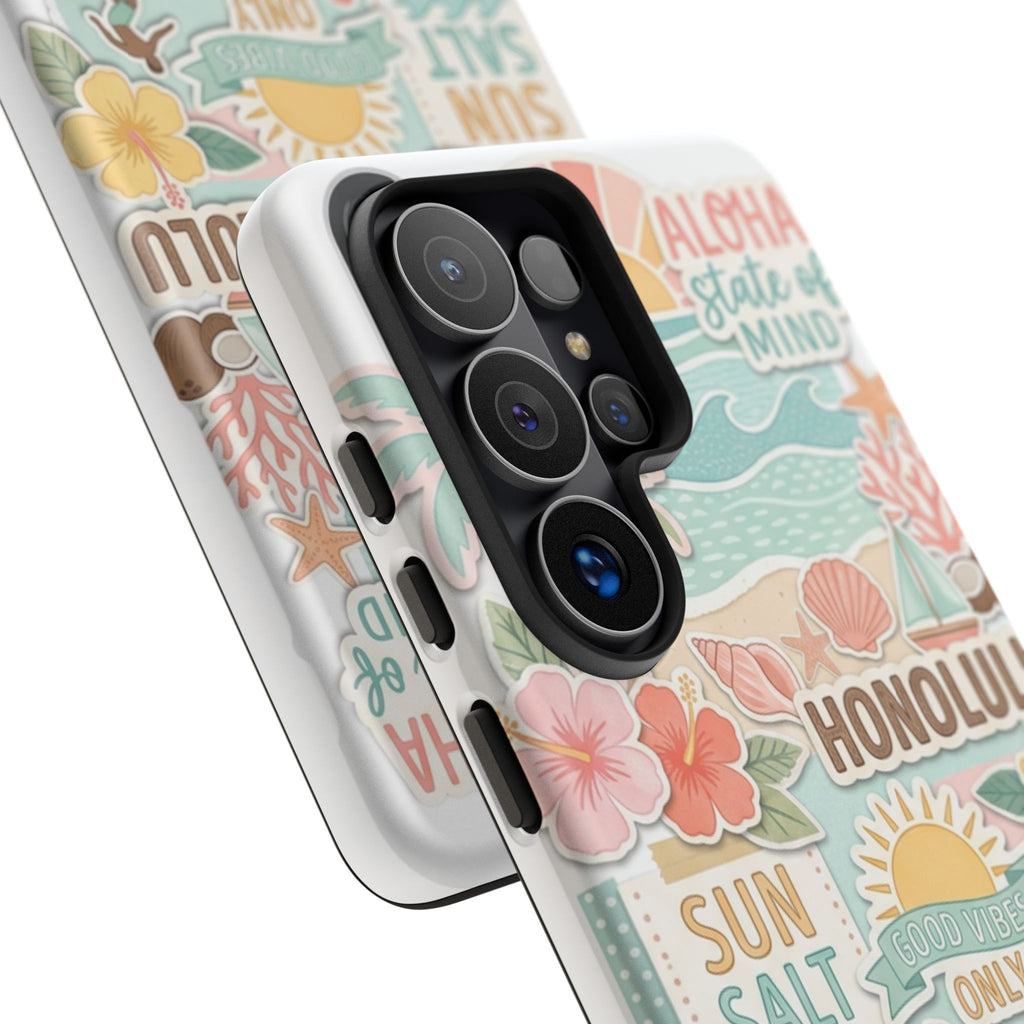 Hawaii Beach Collage Phone Case | Tropical Honolulu Floral Paradise