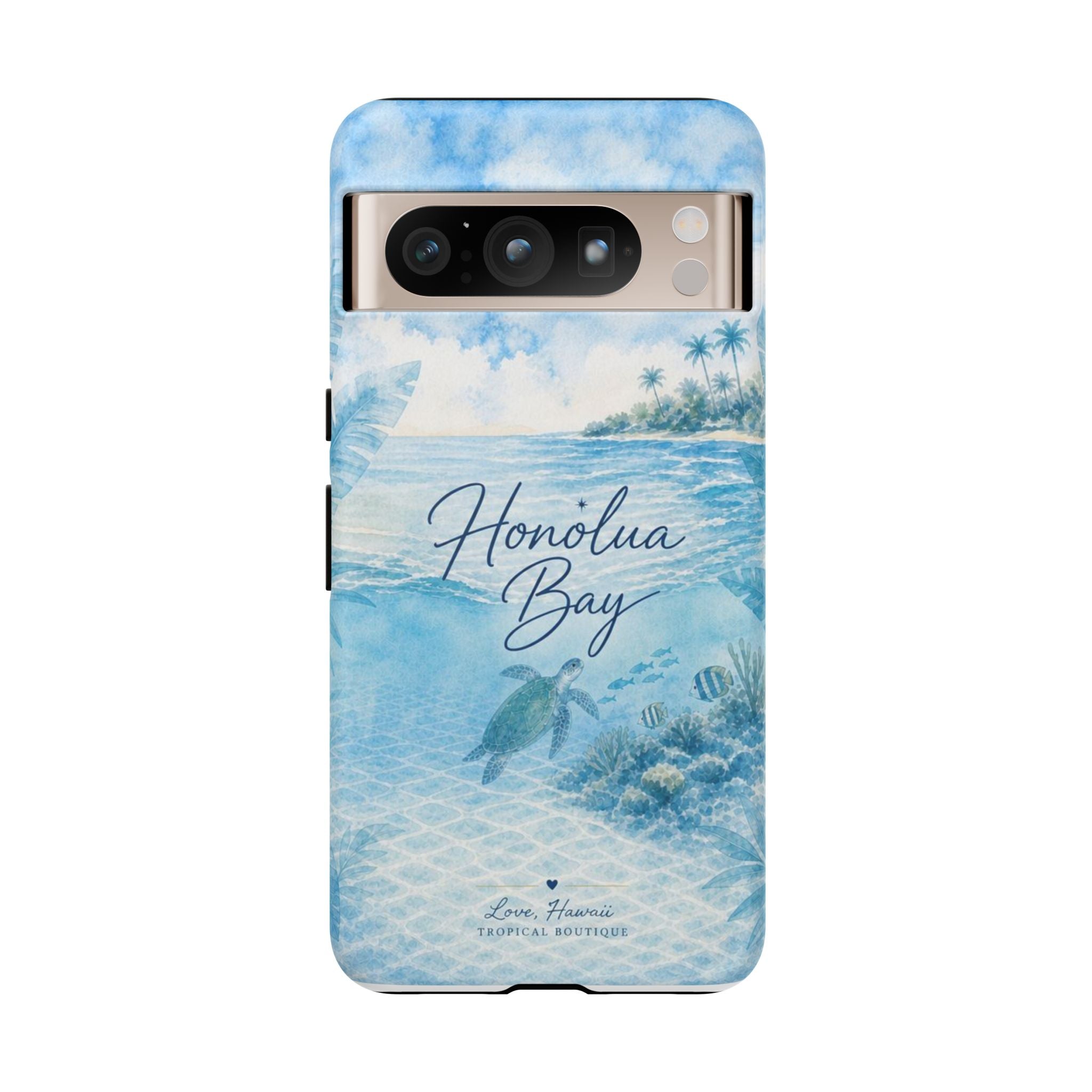 Honolua Bay Hawaii Tough Case | Sea Turtle Ocean Art | Tropical Watercolor Phone Cover